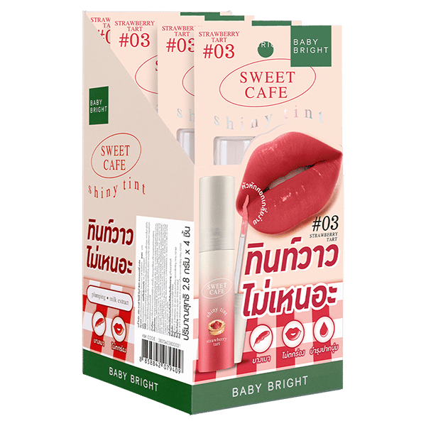 SWEET CAFE SHINY TINT 2.8G BABY BRIGHT (M) #03 STRAWBERRY TART