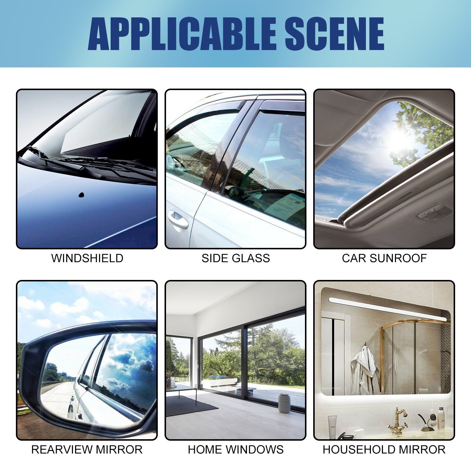Car Glass Cleaning Kit, Oil Film Remover, Windshield Decontamination, Easy Car Glass Repair ,30g