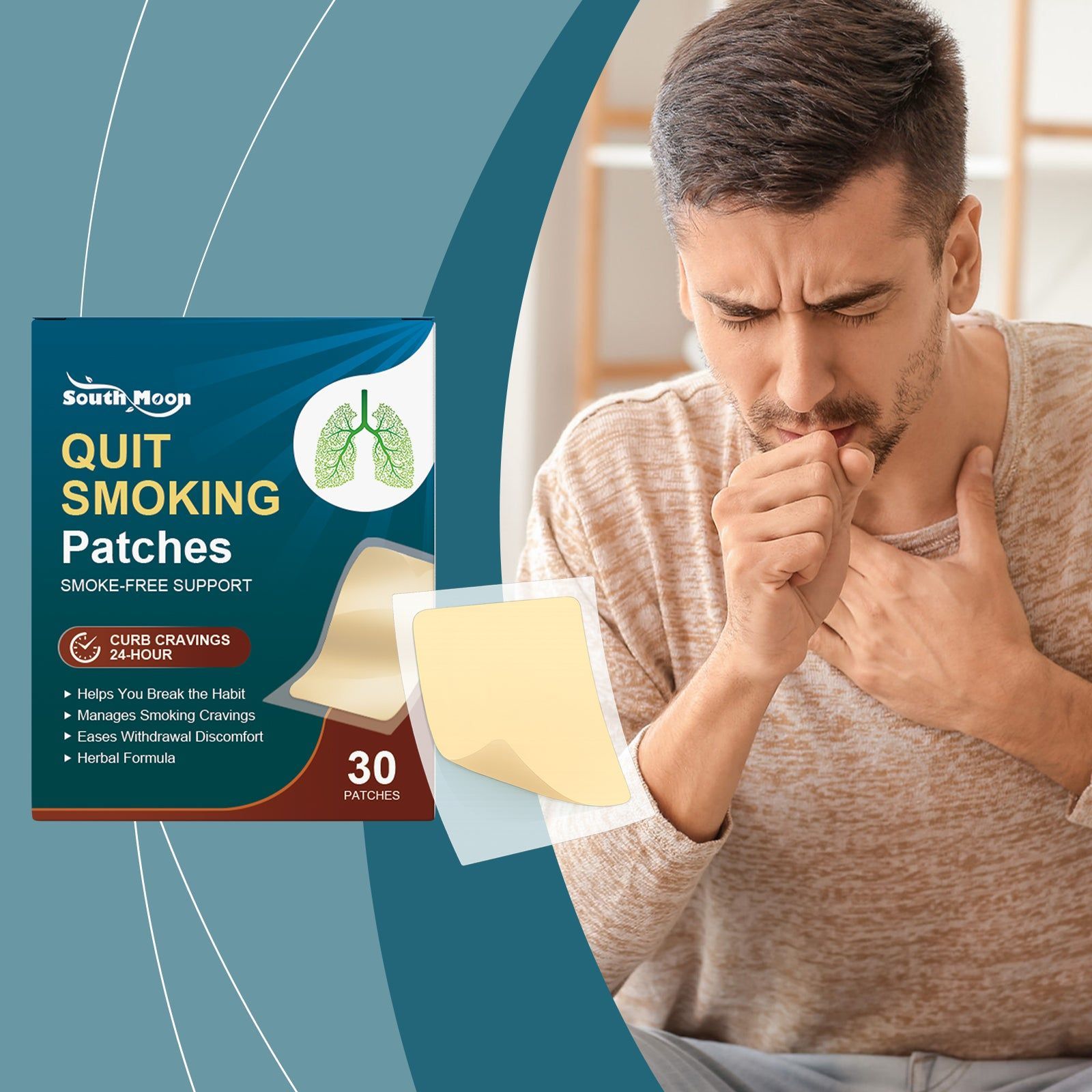 Body Care Patches, Quit Smoking Support, Stress Relief, Portable, Gentle ,30pcs