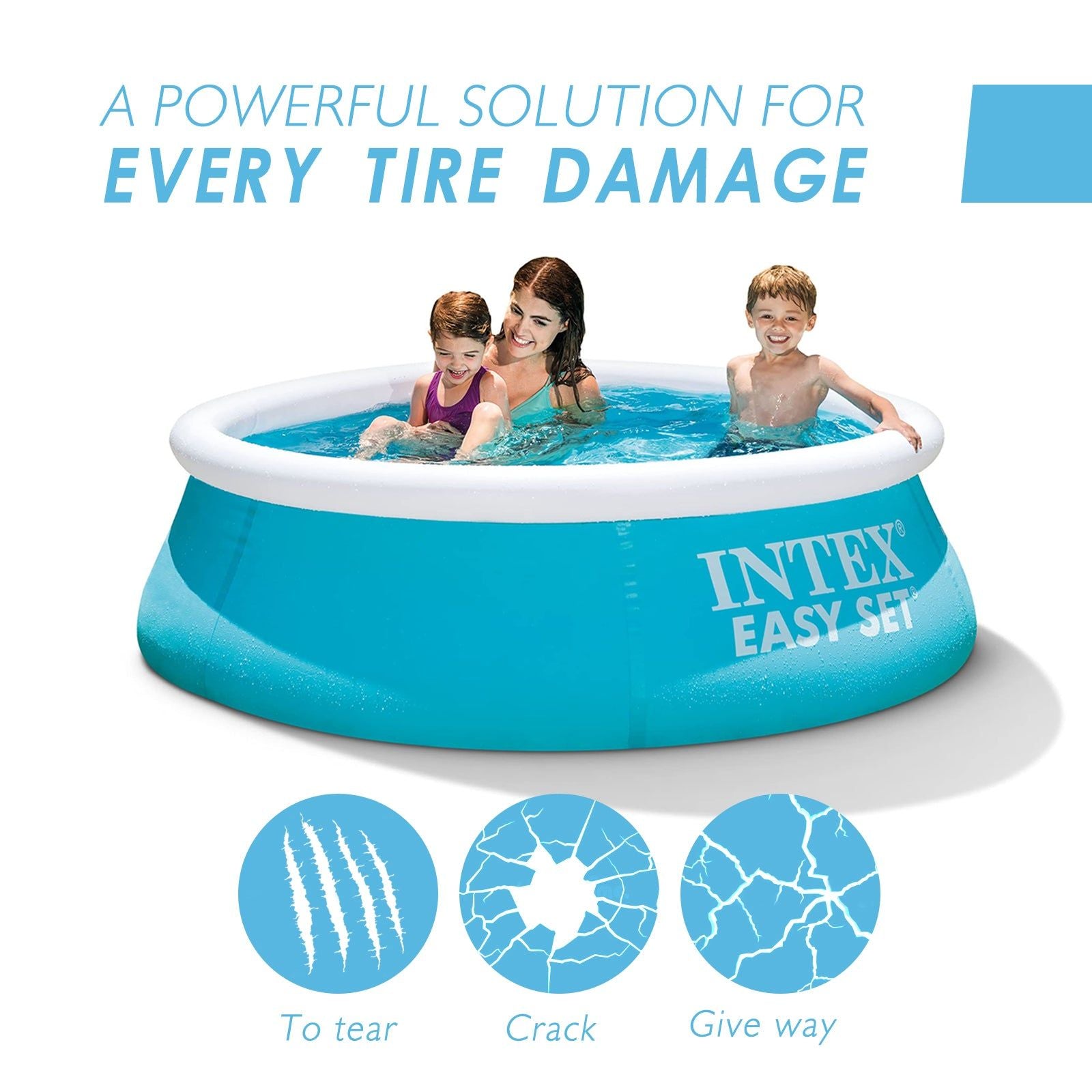 Pool Repair Kit, Fix Cracks Instantly, Waterproof Inflatable Repair Solution ,1set