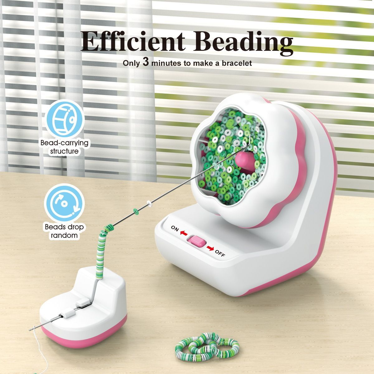 Clay Bead Spinner Electric Bead Spinner DIY Bracelet Maker For Jewelry Making
