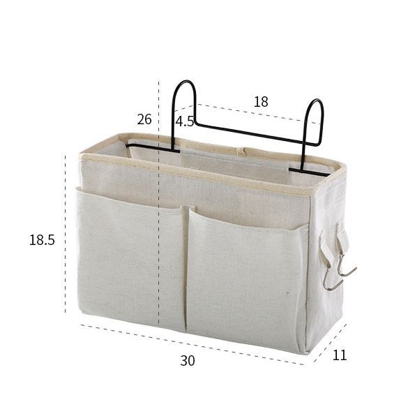 2pcs Bed Hanging Organizer Fabric Storage Baskets Bedside Caddy Crib Organizer