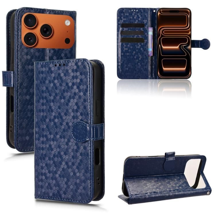 For iPhone 18 Pro Max / iPhone 17 Pro Max Honeycomb Dot Texture Leather Phone Case