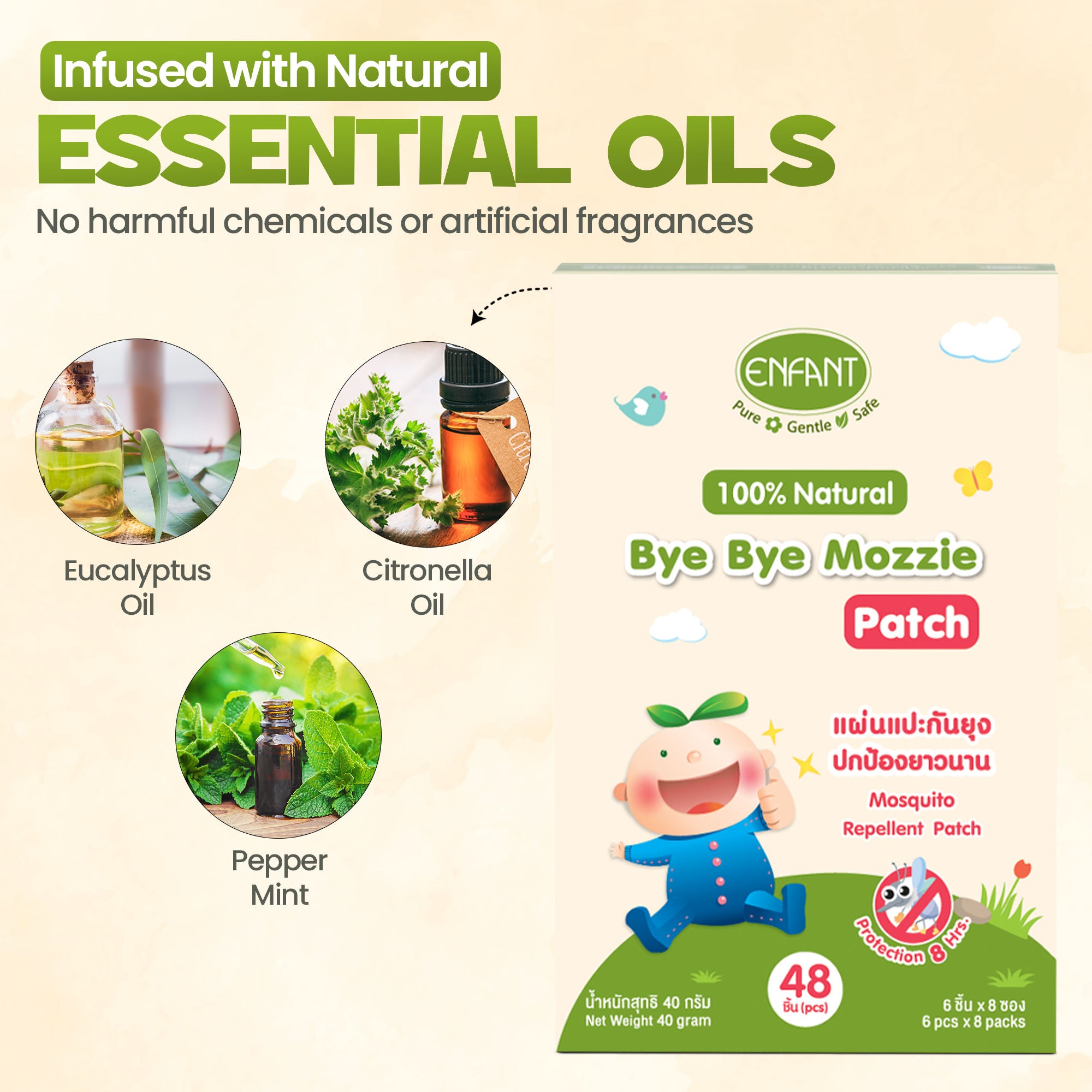 ENFANT Organic Bye Bye Mosquito Patch for Baby