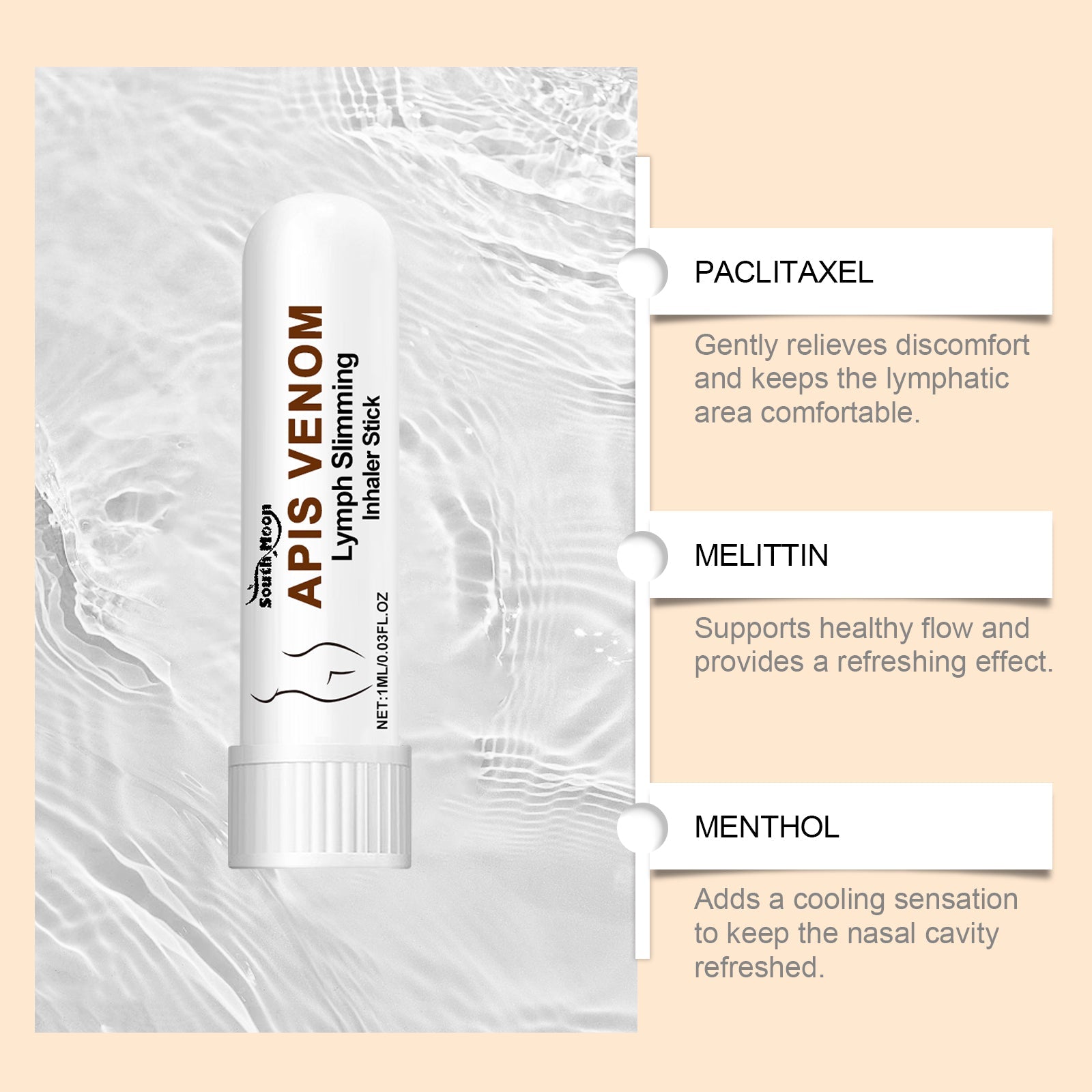 Body Care Inhaler, Herbal Nasal Stick, Natural Relief, Refreshing, Portable ,1ml