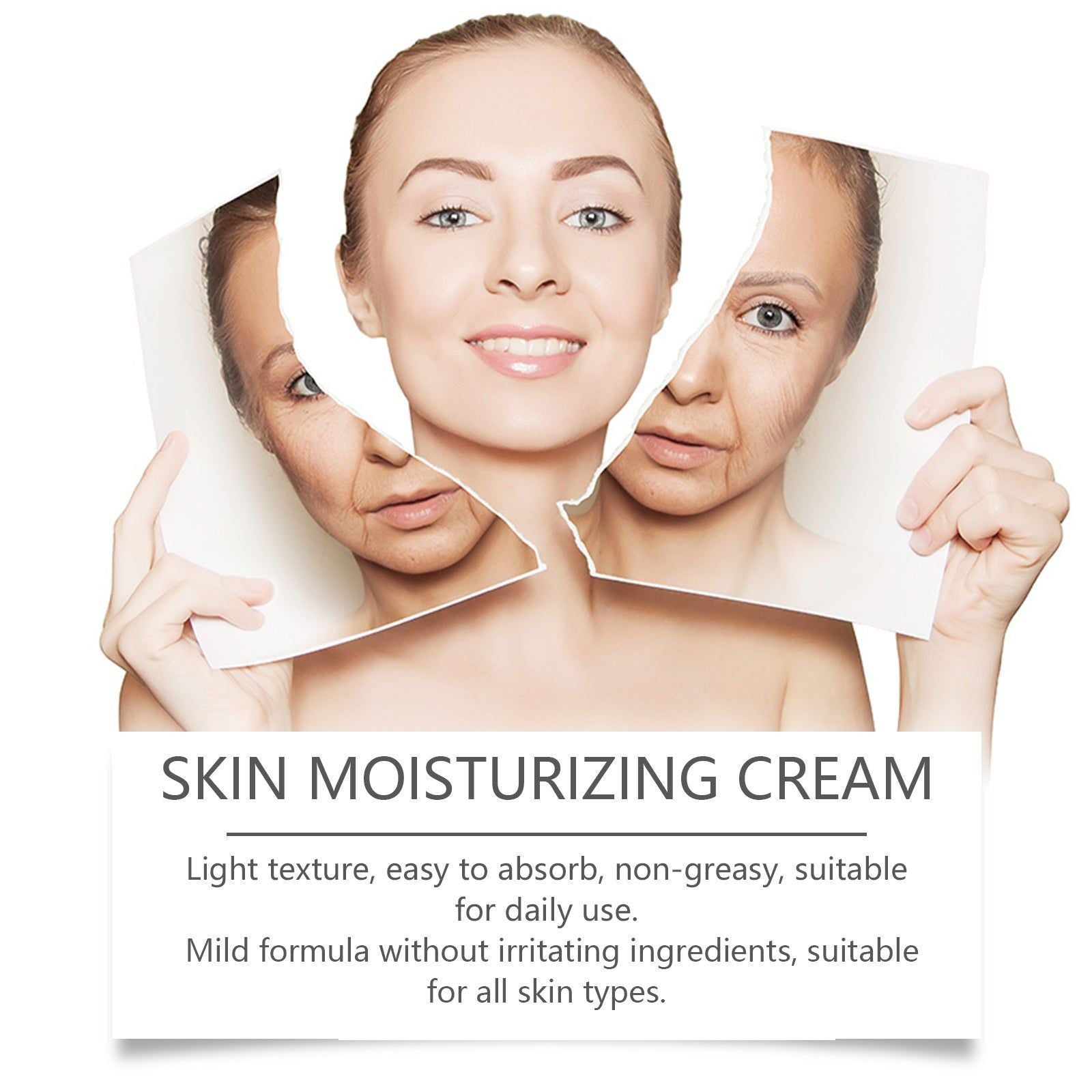 Facial Moisturizer, Hydrating, Replenishing, Anti-Aging, Lightens Fine Lines ,50g