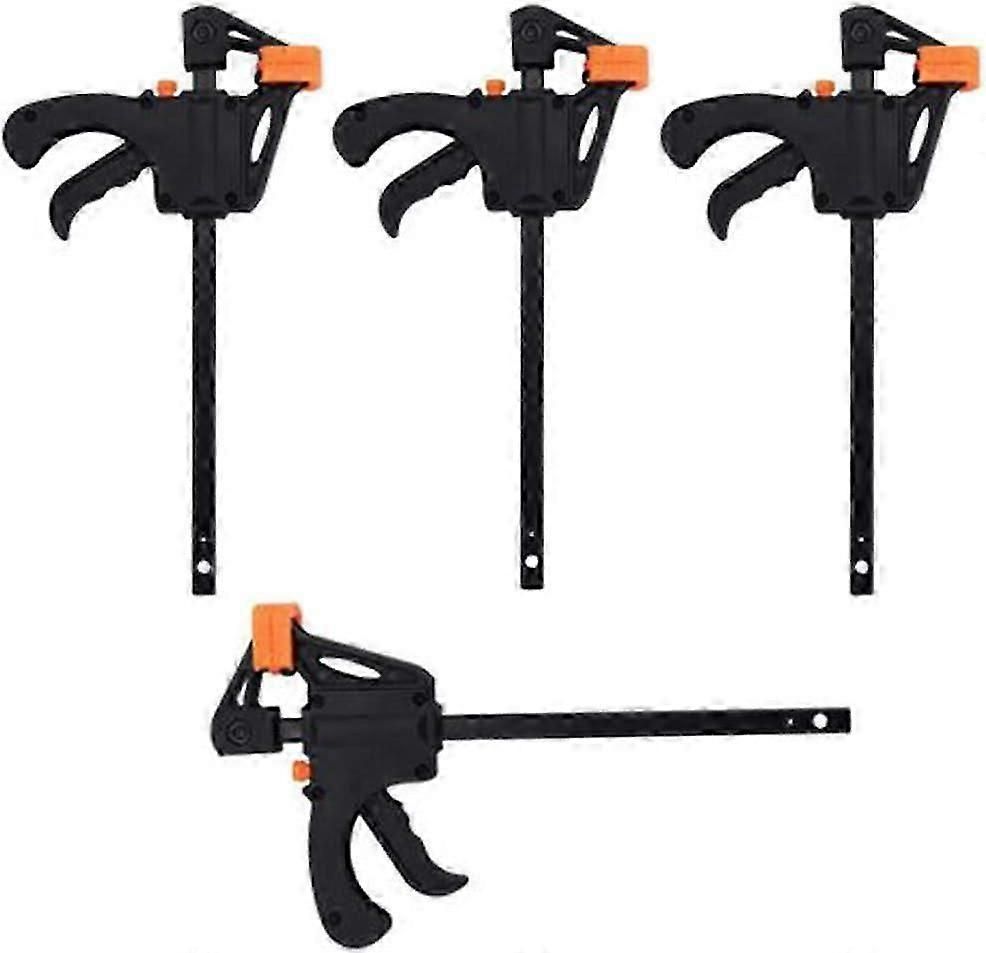 4-in-1 Ratchet Bar Clamp with Quick Release, Heavy Duty Alloy Hand Tool for DIY Carpentry and Woodworking Projects, Adjustable Pressure Design