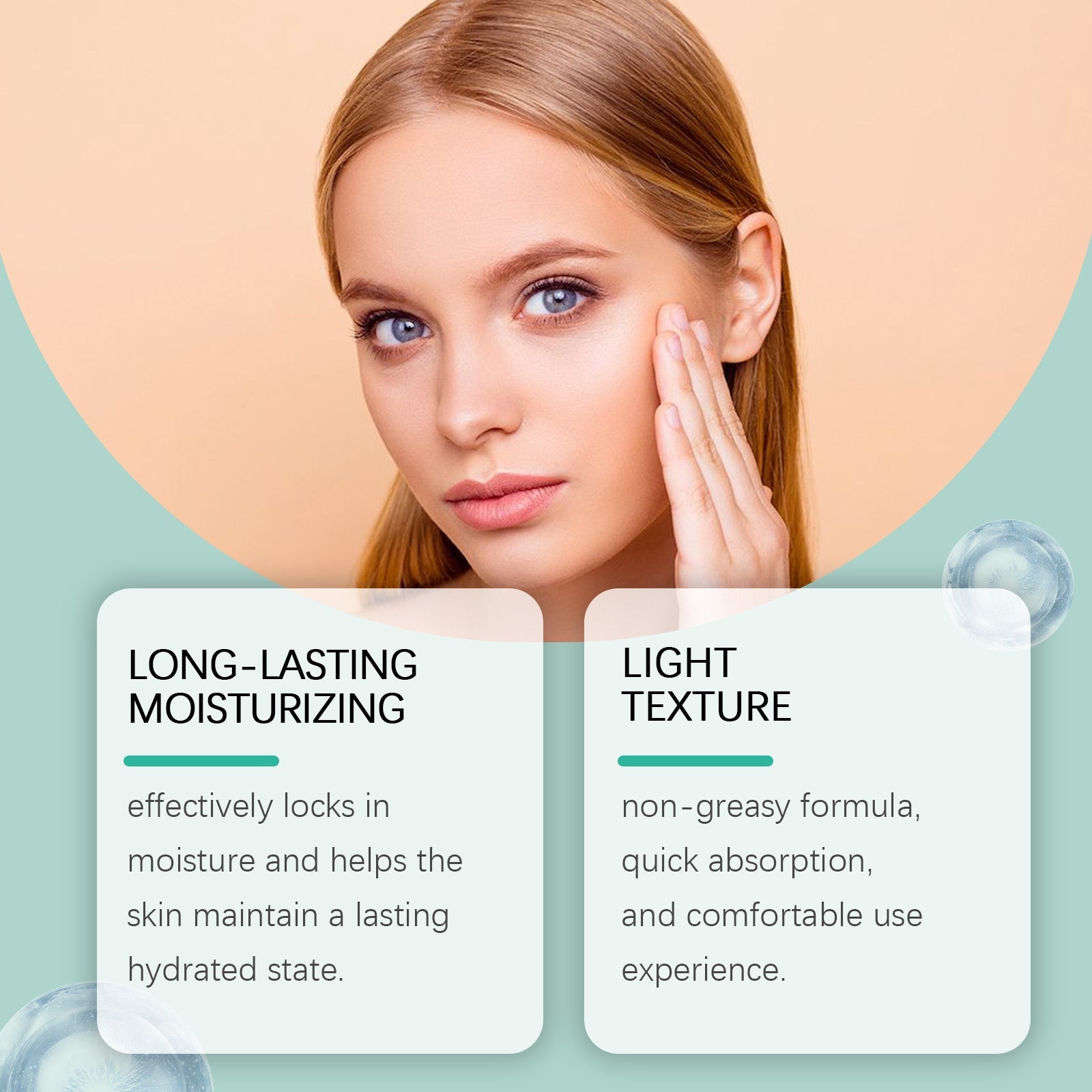 Deep Moisturizing Facial Care Cream, Hydrating, Brightening, Non-Greasy, All-Day Moisture ,100g