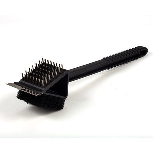 NAVA Stainless Steel Grill Cleaning Brush BBQ Guru with Scrub Pad and Scraper