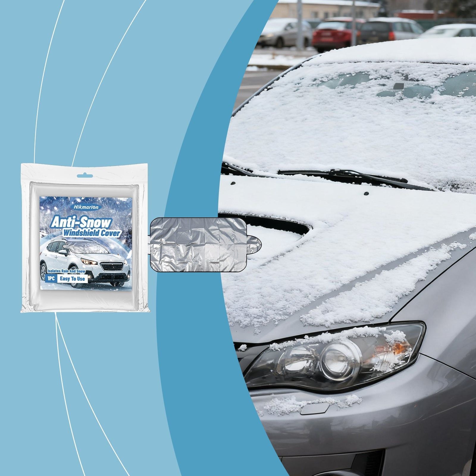 Car Snow Protection Cover, Windproof, Easy Install, Winter Shield ,1pcs