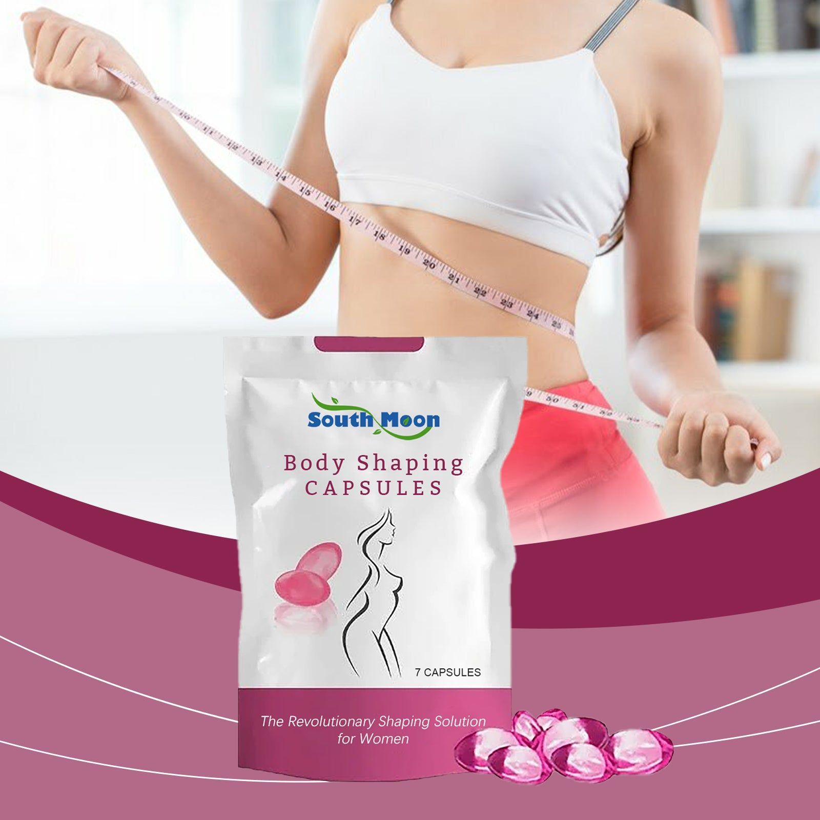 Shape Up Slim Down Body Shaping Capsule, Boost Metabolism, Nourish Skin ,7 capsules