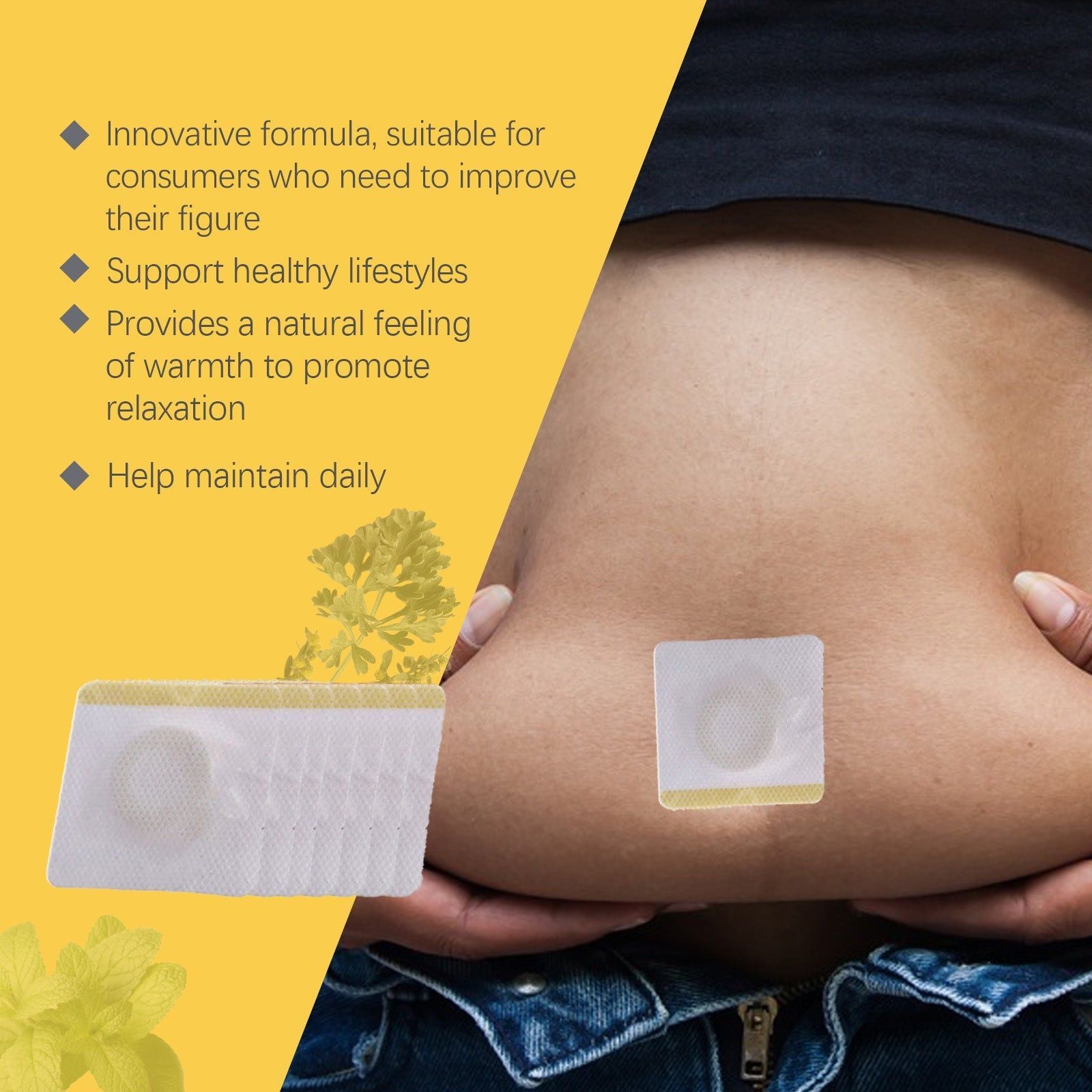 Bee Venom Body Shaping Slimming Patch, Flat Belly, Thighs, Fat Burner, Easy to Use ,7pieces