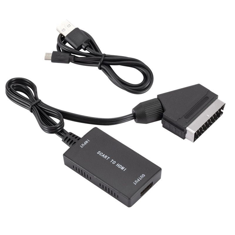 Scart To HDMI Converter High Definition Audio Video Compatible Adapter Connector