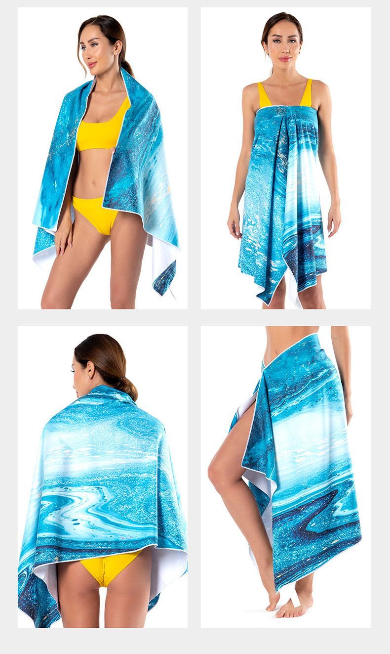 Microfiber Beach Towel Quick Drying Absorbent Lightweight Travel  Bath Towels
