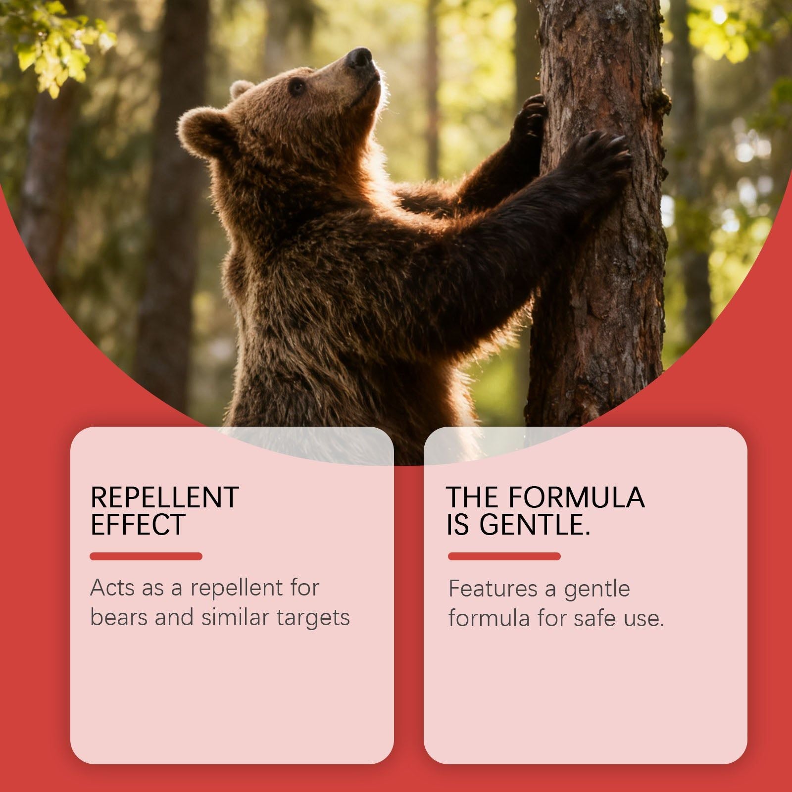 Bear Repellent Spray, Outdoor Safety, Camping Gear, Portable, Peppermint Oil ,100ml