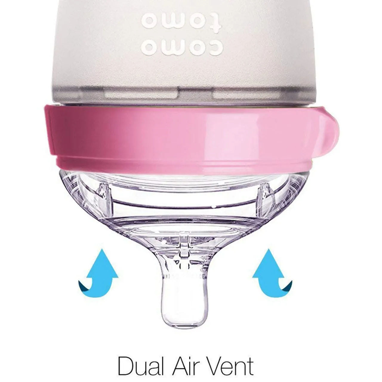 كوموتومو - زجاجة رضاعة "ناتشورال فيل" - عبوة فردية - لون وردي - 250 مل