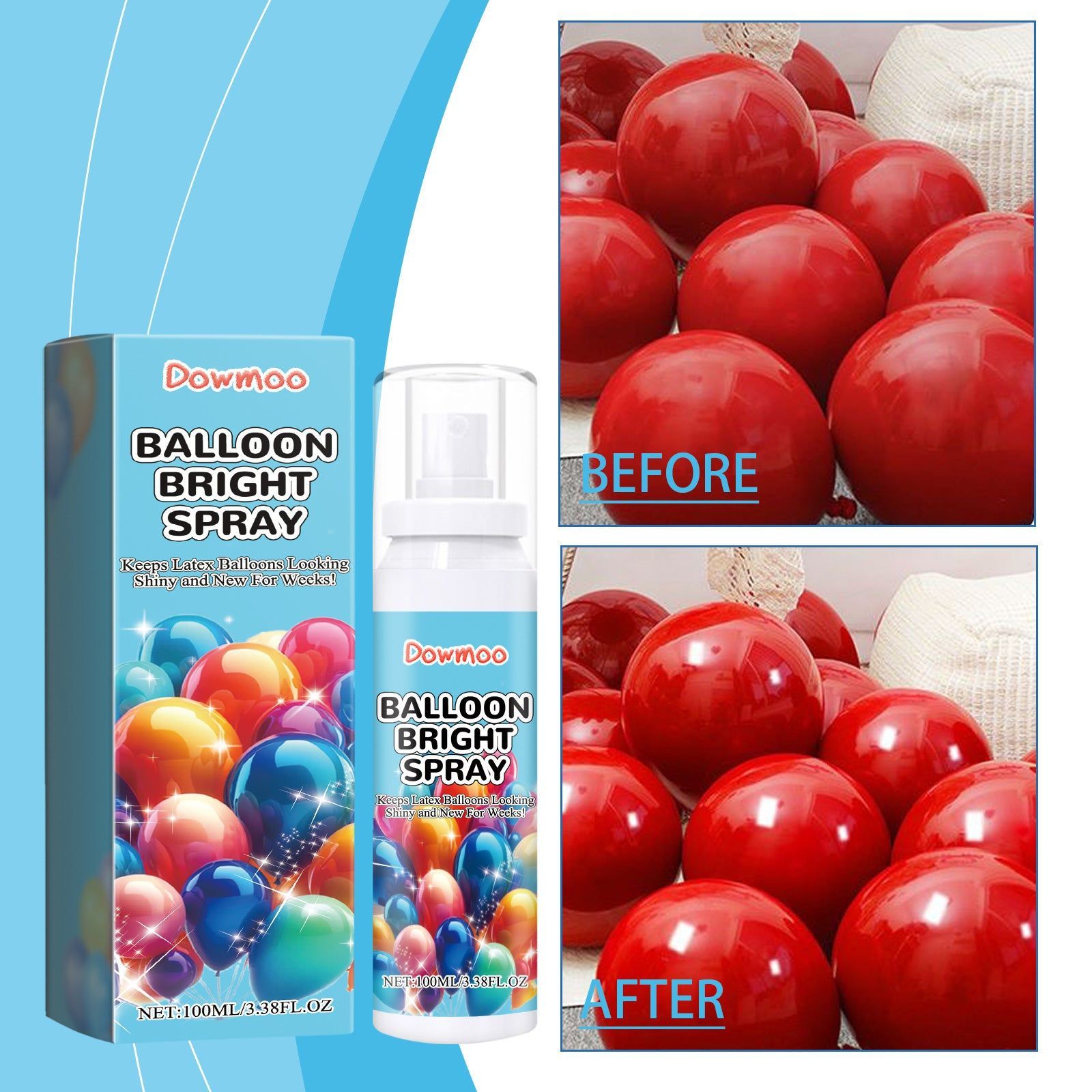 Boost Your Balloons with Highlight Spray, Shine & Gloss, Perfect for Party Decor ,100ml