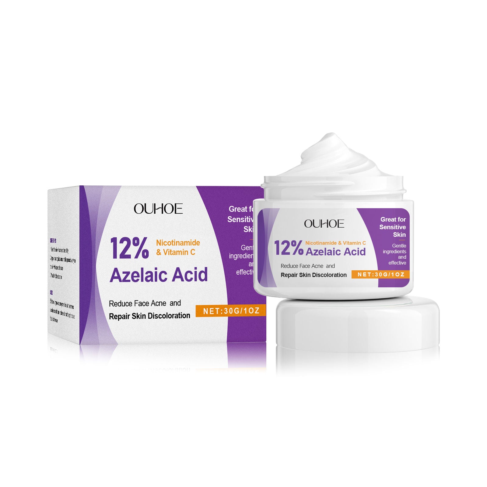 Azelaic Acid Facial Care Cream for Acne, Brightening, Moisturizing, Clear Skin ,30g