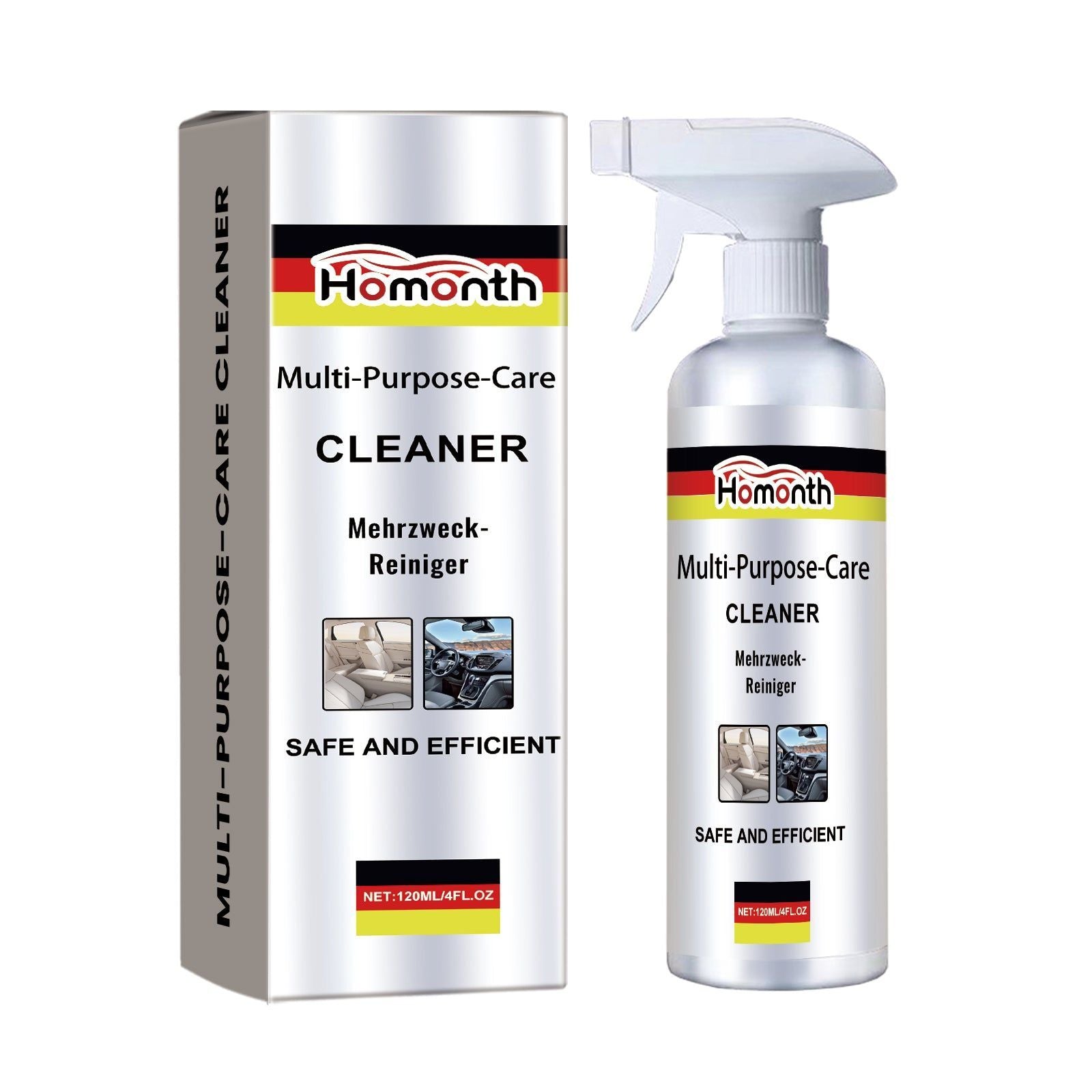 Car Cleaning Foam, Multi-Purpose Auto Decontamination Solution, Deep Clean, Remove Dust Oil Dirt ,120ml