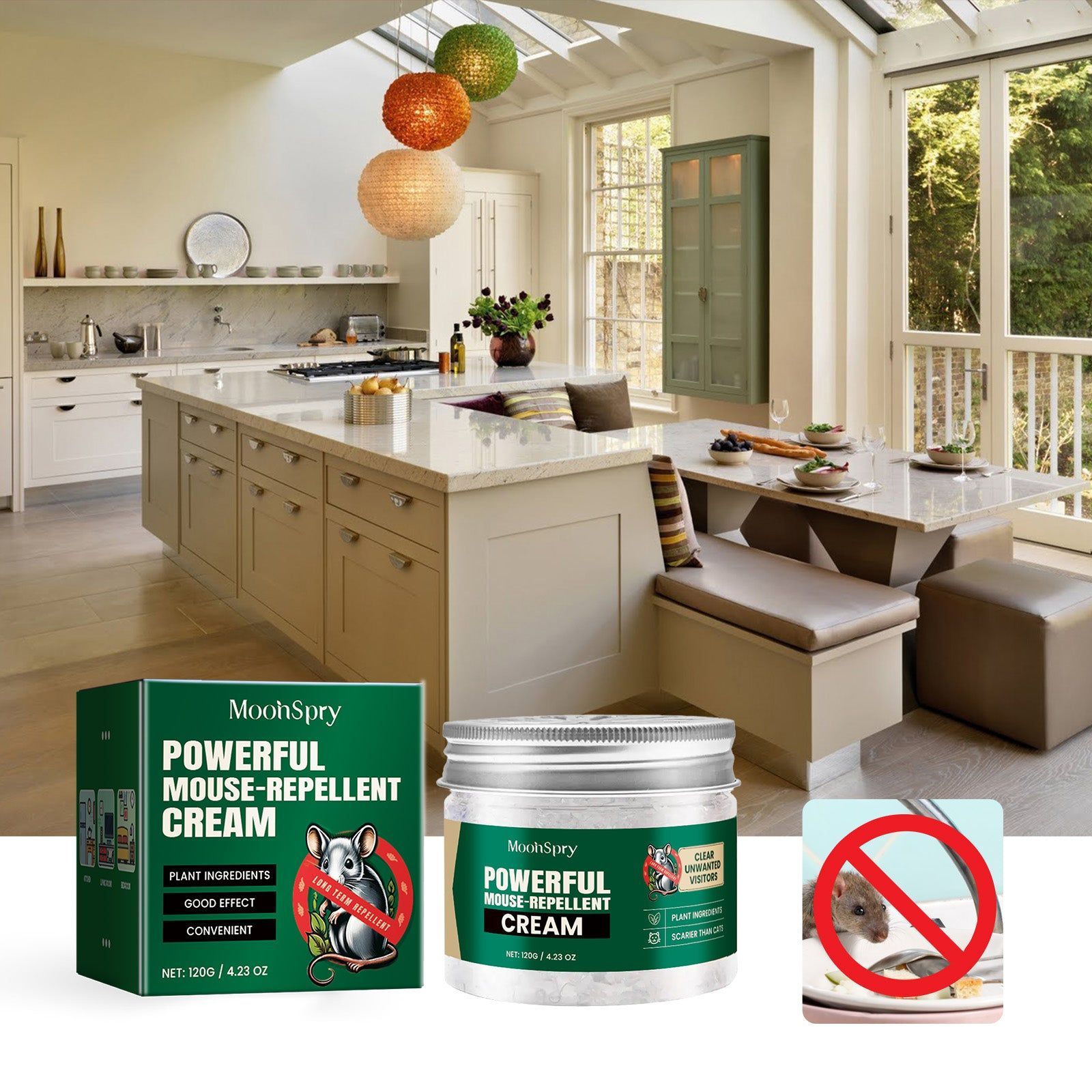 Effective Repel Rats Cream, Mouse and Rodent Deterrent for Home and Garage ,120g