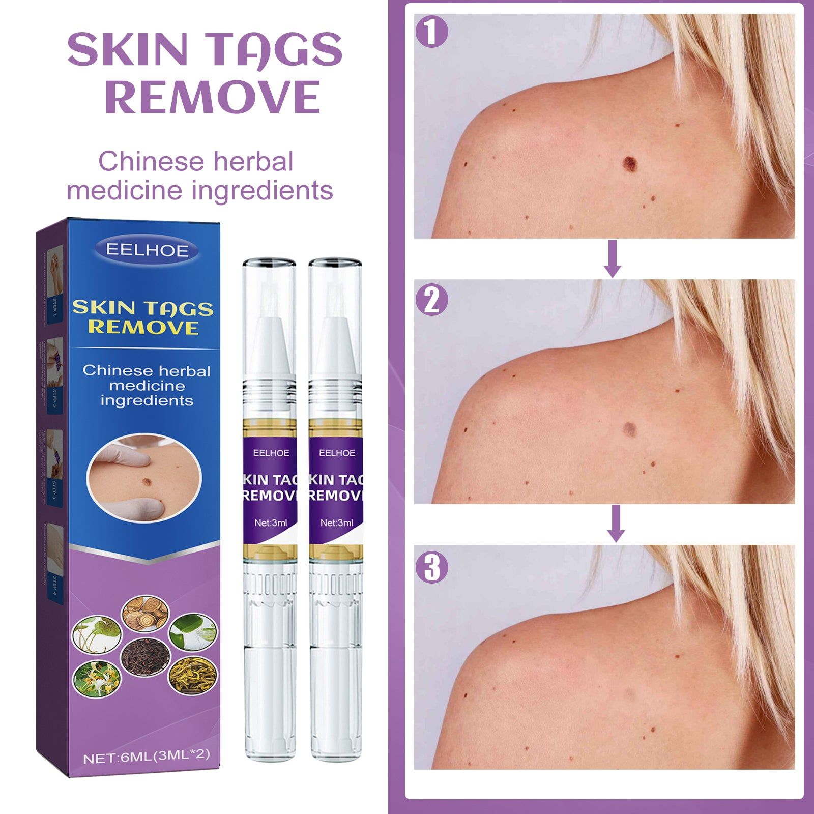 Body Cleansing Pen, Gentle Hand, Foot, Face Care, Moisturizes, Softens Skin ,3ml