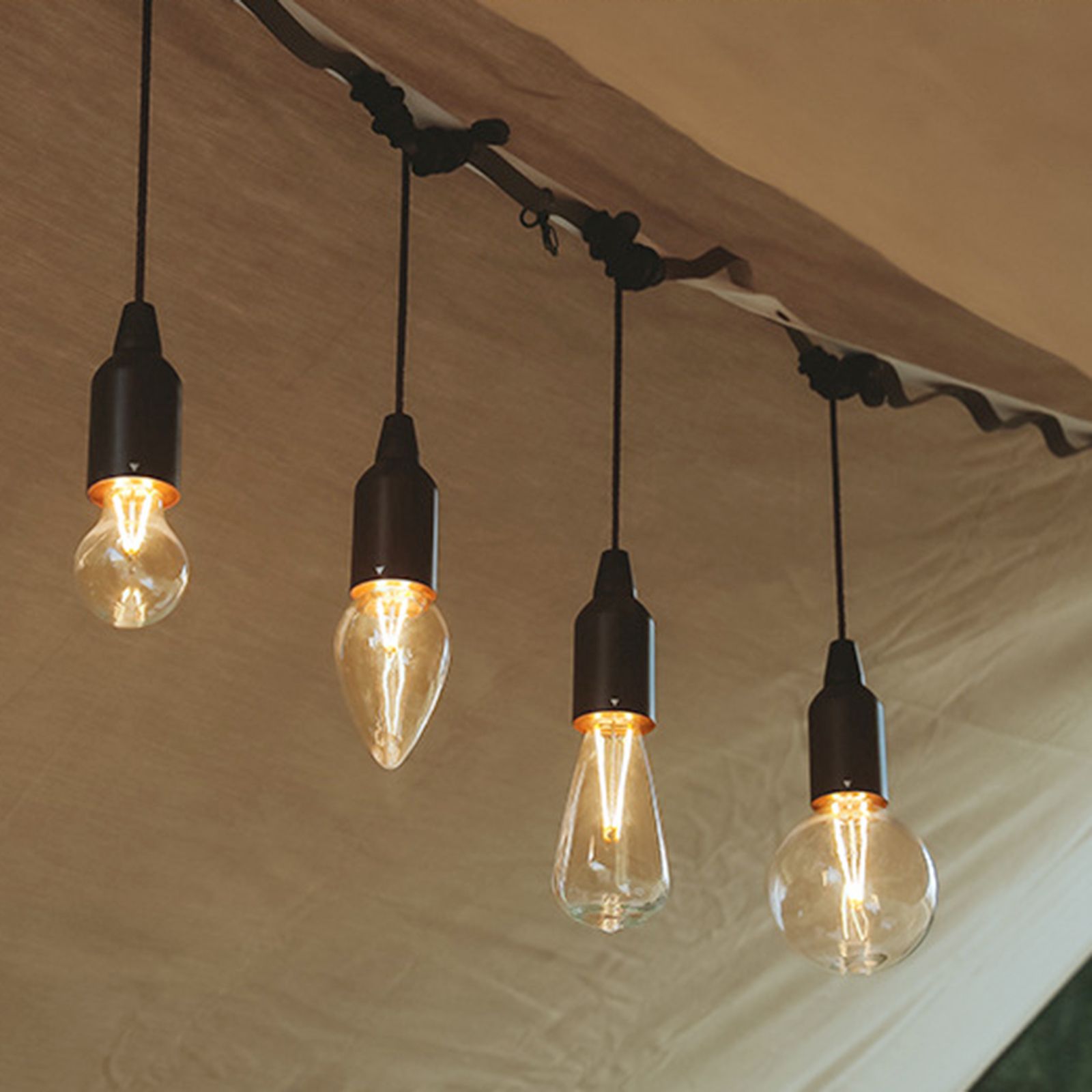 Pull Camping Lamp Waterproof Hanging Atmosphere Light For Patio Garden Tent