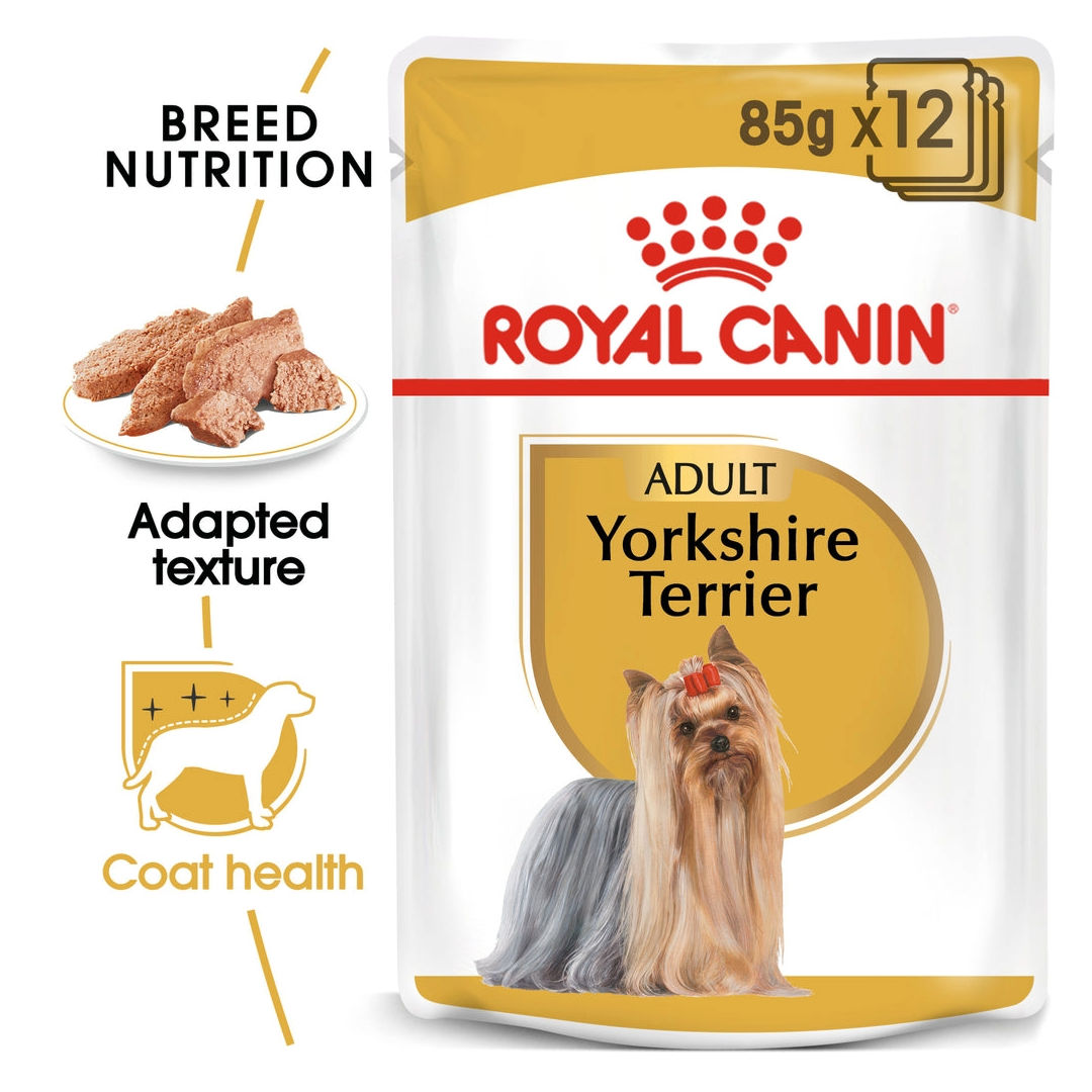 Royal Canin Breed Health Nutrition Yorkshire Adult Dog Wet Food Pouches, 12x85gm