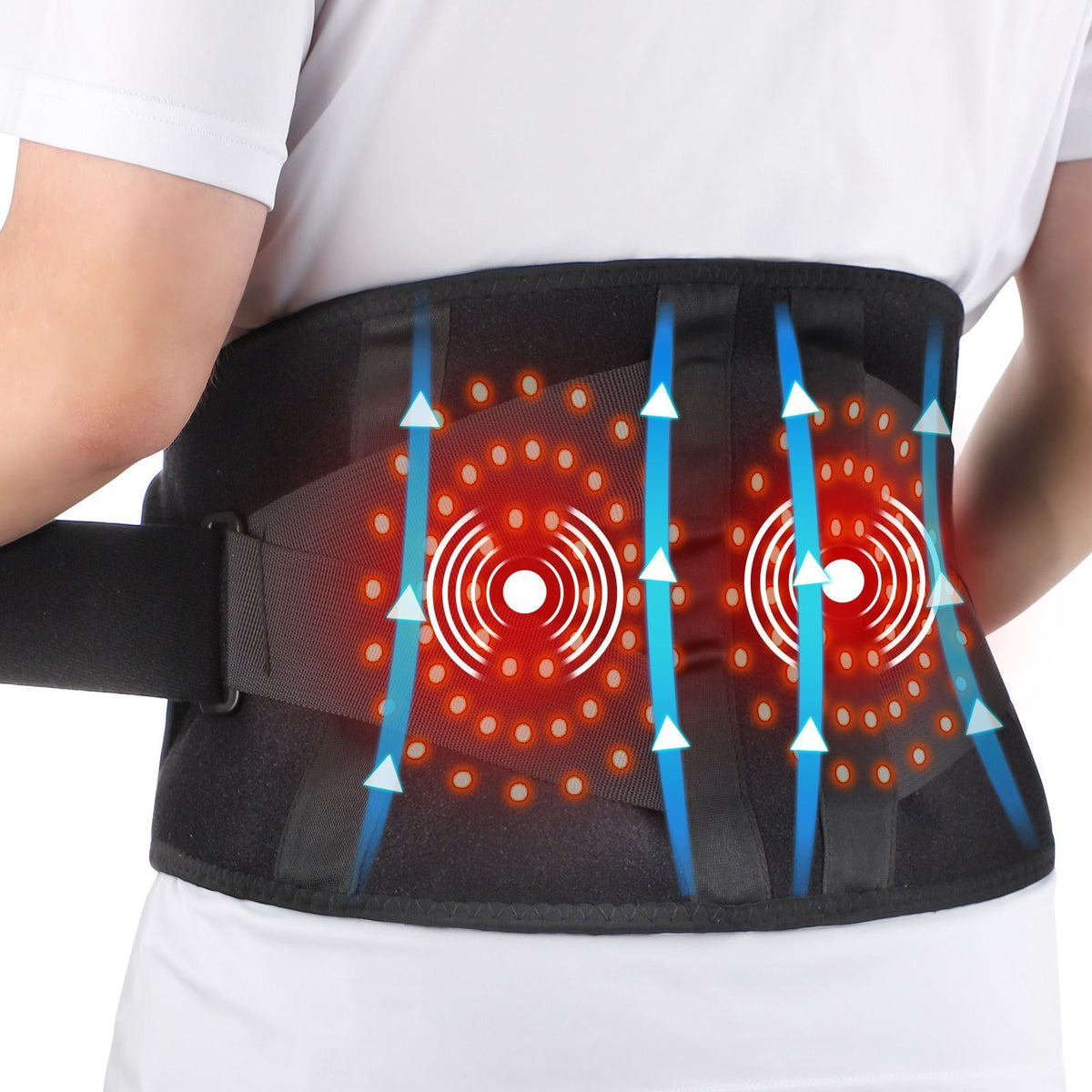 Cordless Heating Waist Belt Wearable Heated Pads Heating Massage Waist Support Brace