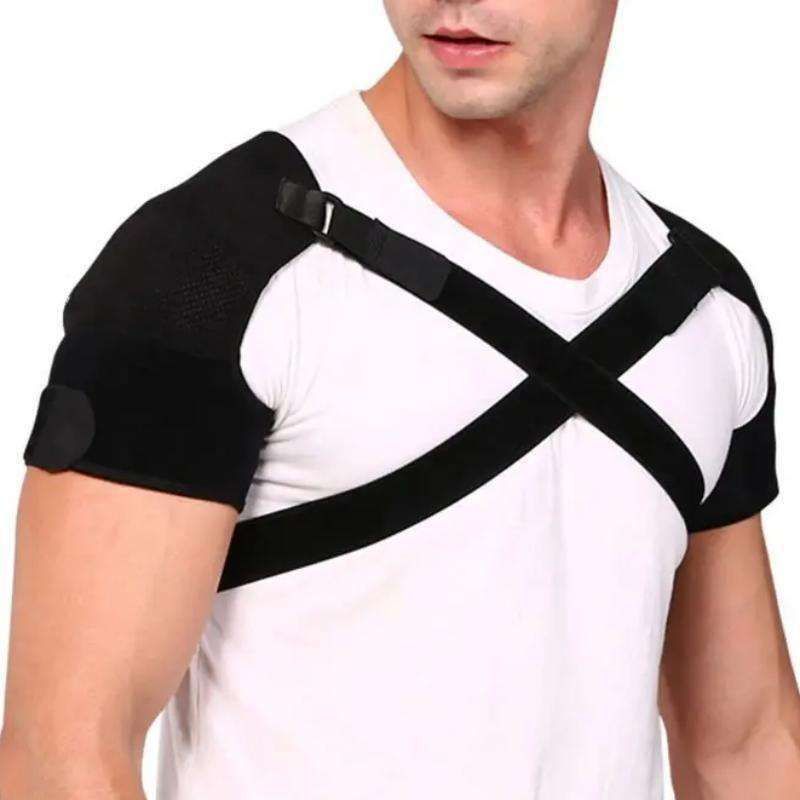 Adjustable Compression Recovery Shoulder Brace Support Wrap Pad for Men Women