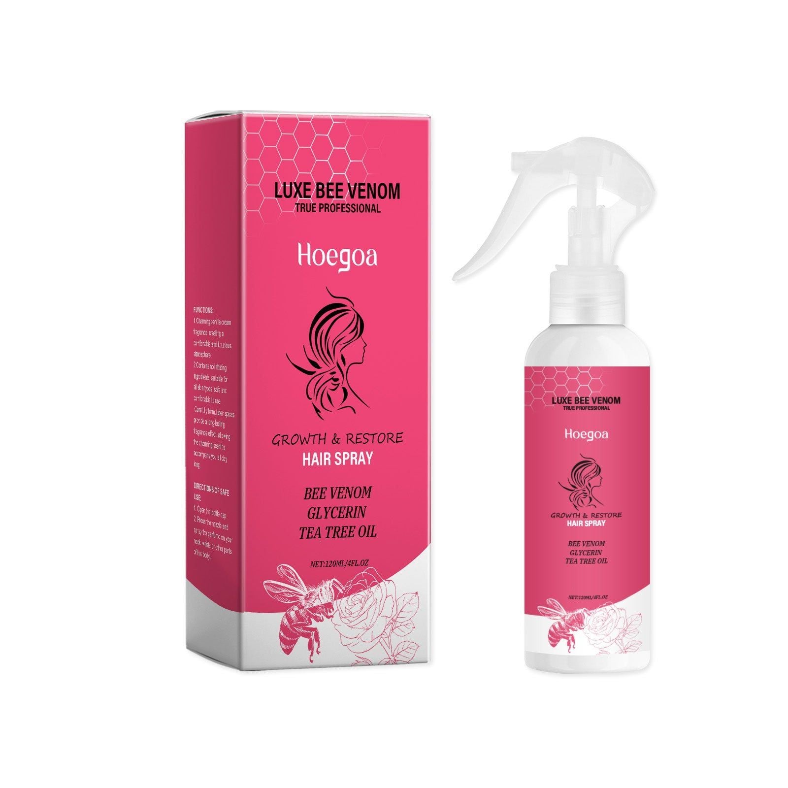 Boost Hair Growth Spray, Nourishing, Hydrating, Thicker Hair, Natural Plant Extracts ,120ml