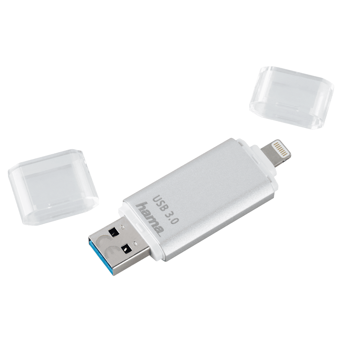 HAMA 124142 Save2Data FlashPen, 64GB, Lightning, USB 3.0, silver, Prime Line