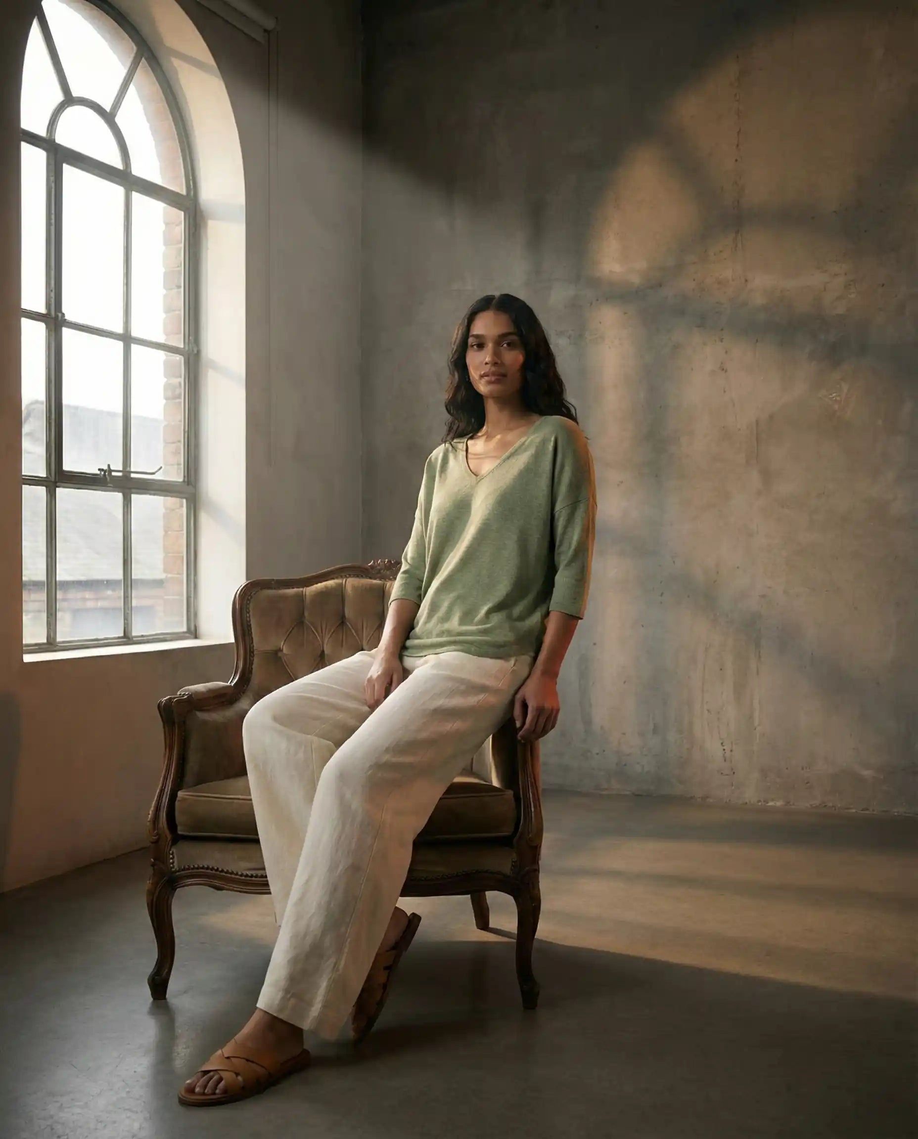 Anthropologie Green Top