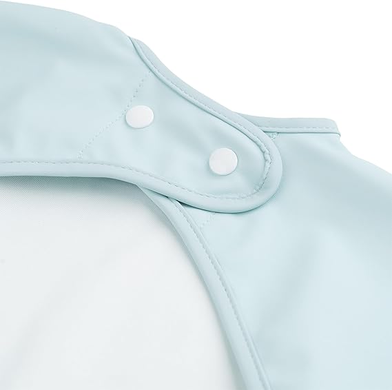 Done By Deer Sleeved Pocket Bib Playground Blue
