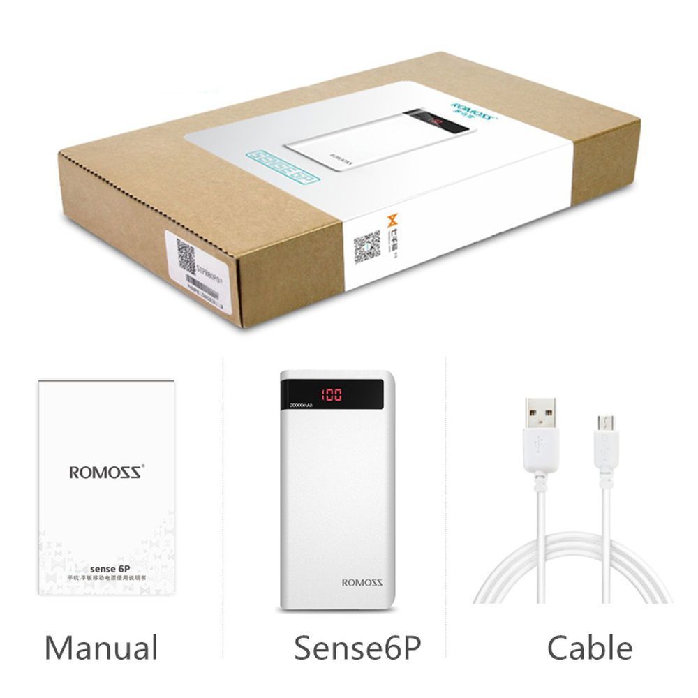 ROMOSS SENSE6P PH80(W) 20000mAh Power Bank With LED Display