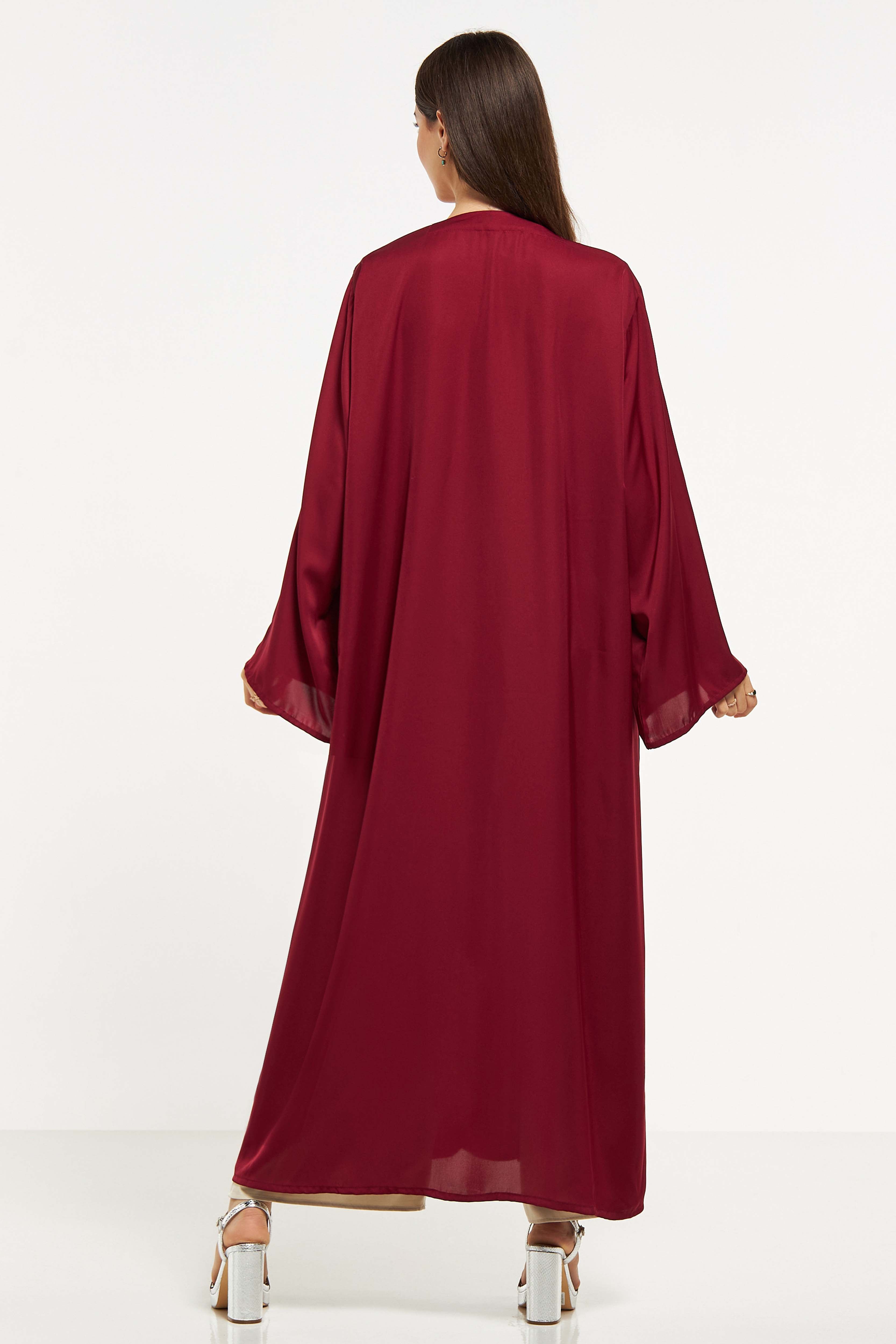 MOiSTREET Embellished Abaya with Sheila
