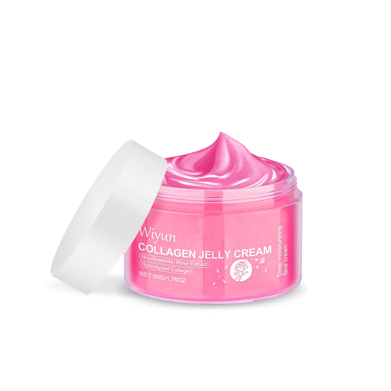 Collagen Rose Jelly Cream, Facial Care, Hydrating, Brightening, Anti-Aging, Moisturizer ,50g