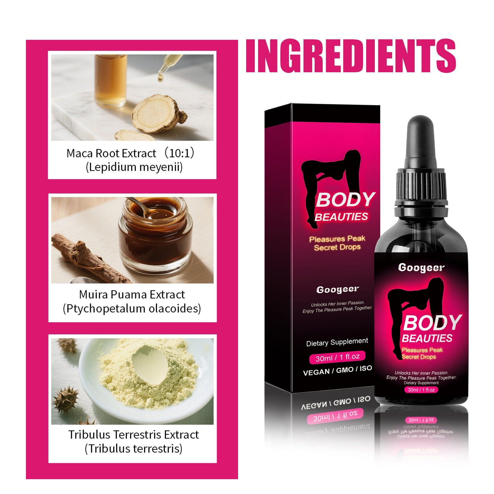 Pleasures Peak Secret Drops, Natural Body Care for Enhanced Intimacy, Boost Passion ,30ml