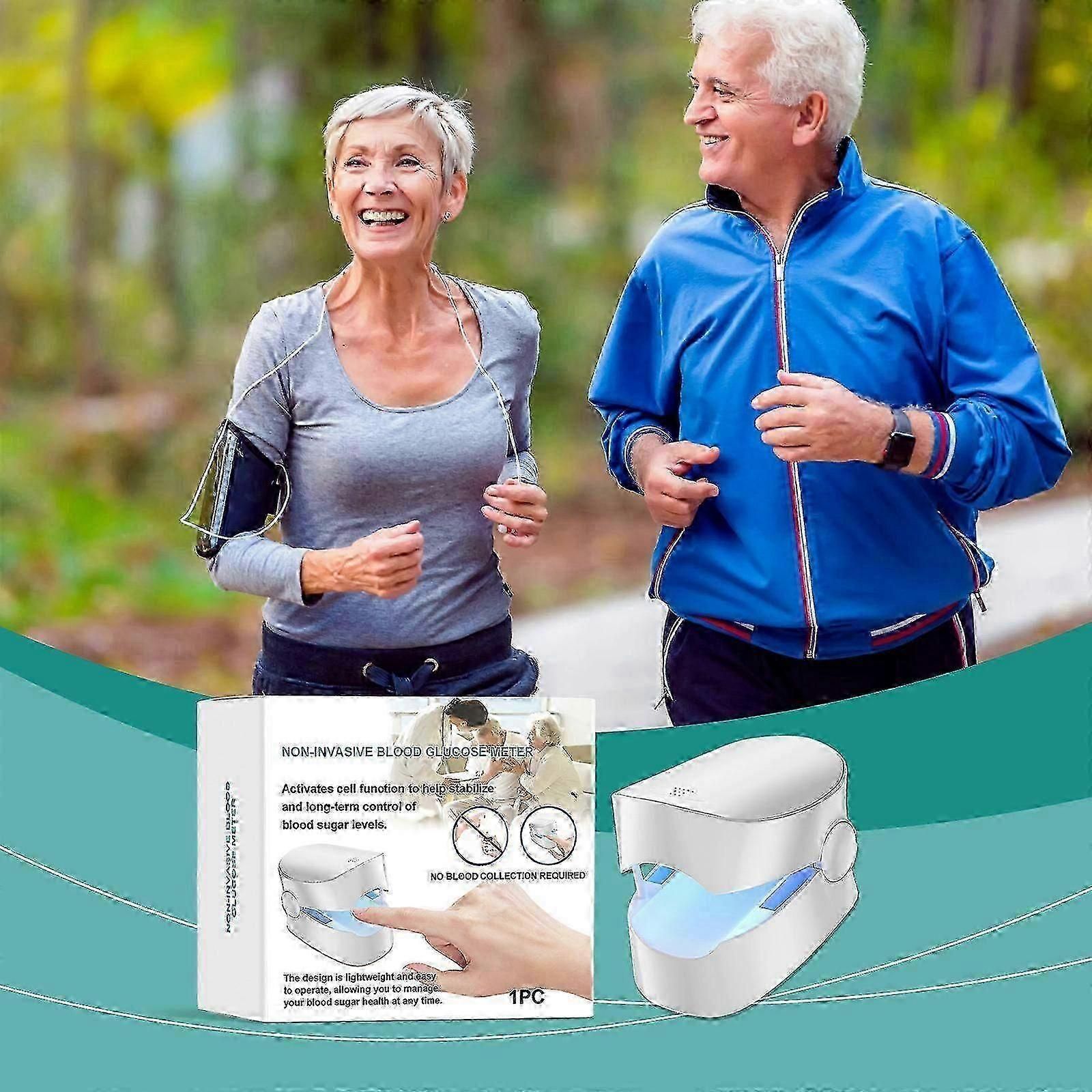 New Non-invasive Portable Blood Glucose Monitor For Diabetes Care - No Pricking Blood Sugar Testing Device, Ideal Gift For Health Monitoring