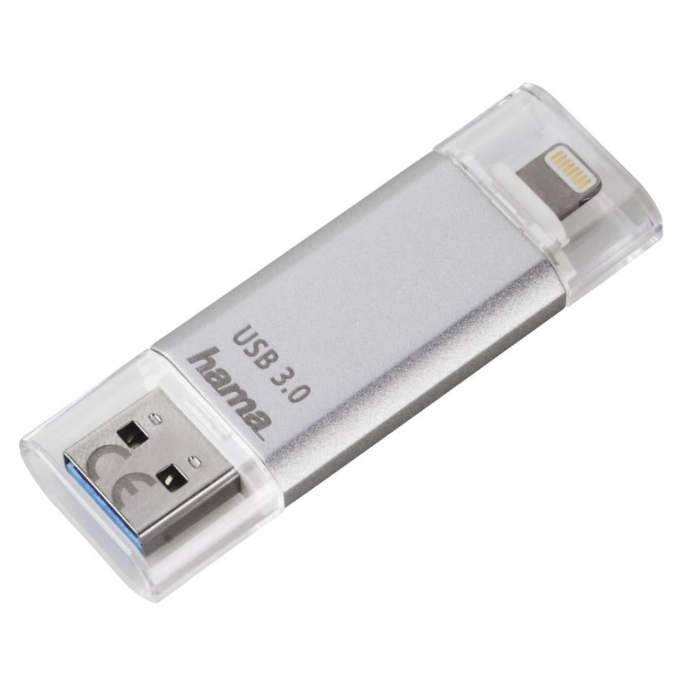 HAMA 124142 Save2Data FlashPen, 64GB, Lightning, USB 3.0, silver, Prime Line