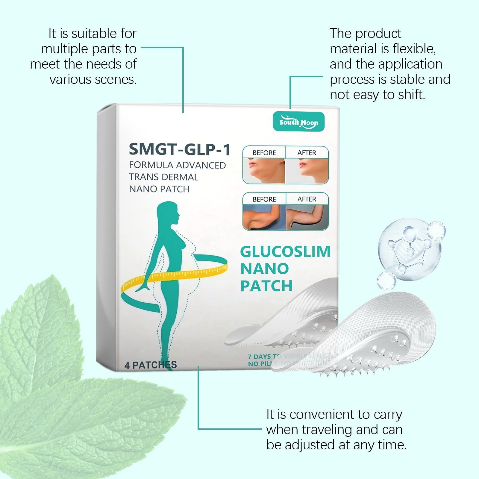 Body Care Patch for Fat Loss, Slimming, Microcirculation, Skin Nourishment ,4 patches