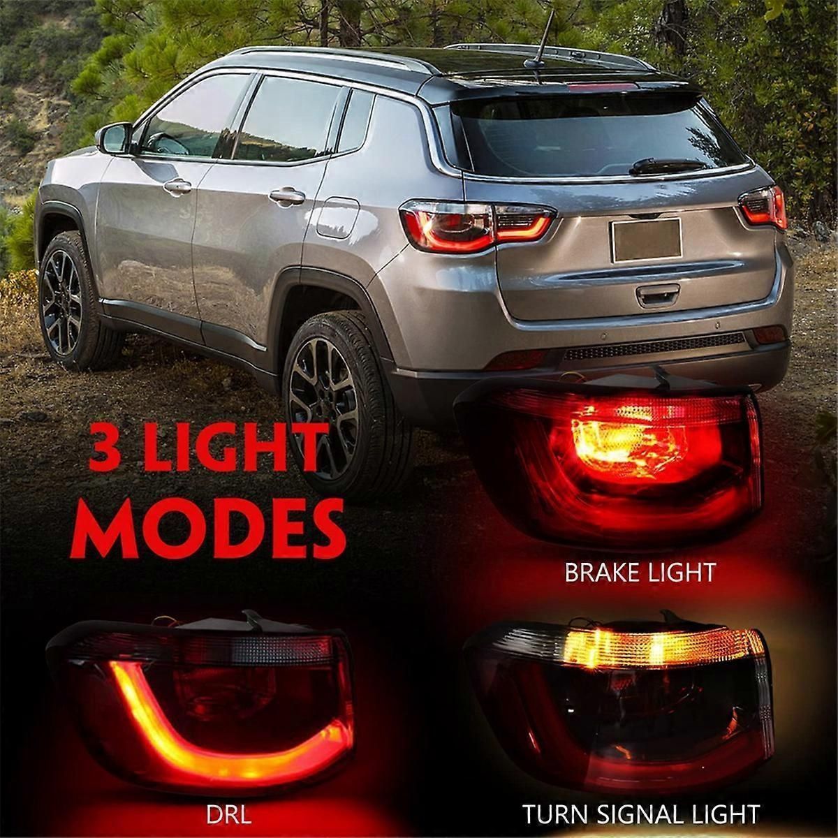 Left Outer Tail Light Assembly for 2017-2021 Jeep Compass Driver Side