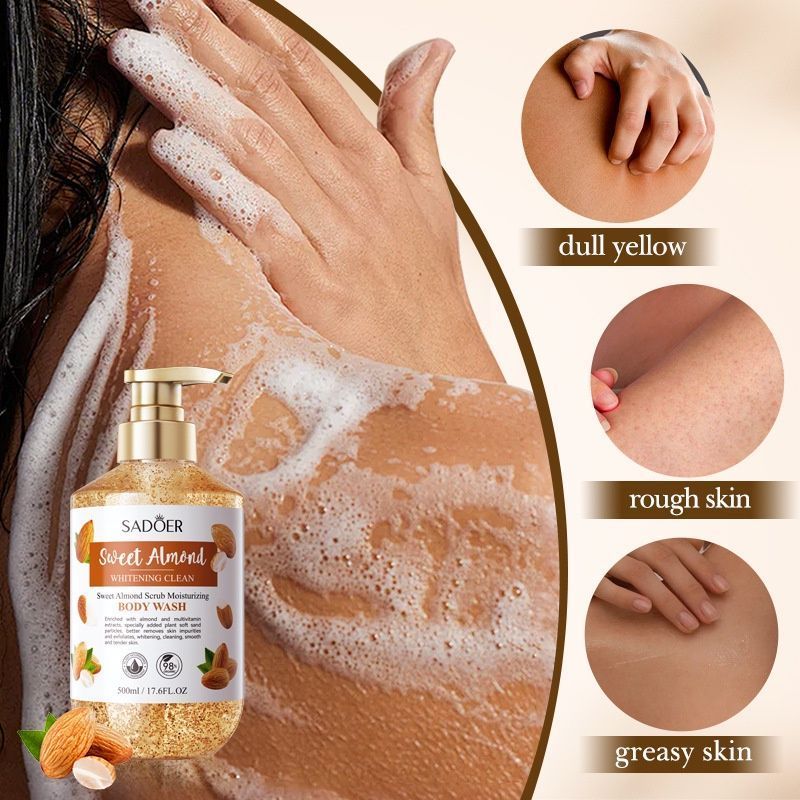 Bright Skin Sweet Almond Whitening Scrub Body Wash -001-SD05342