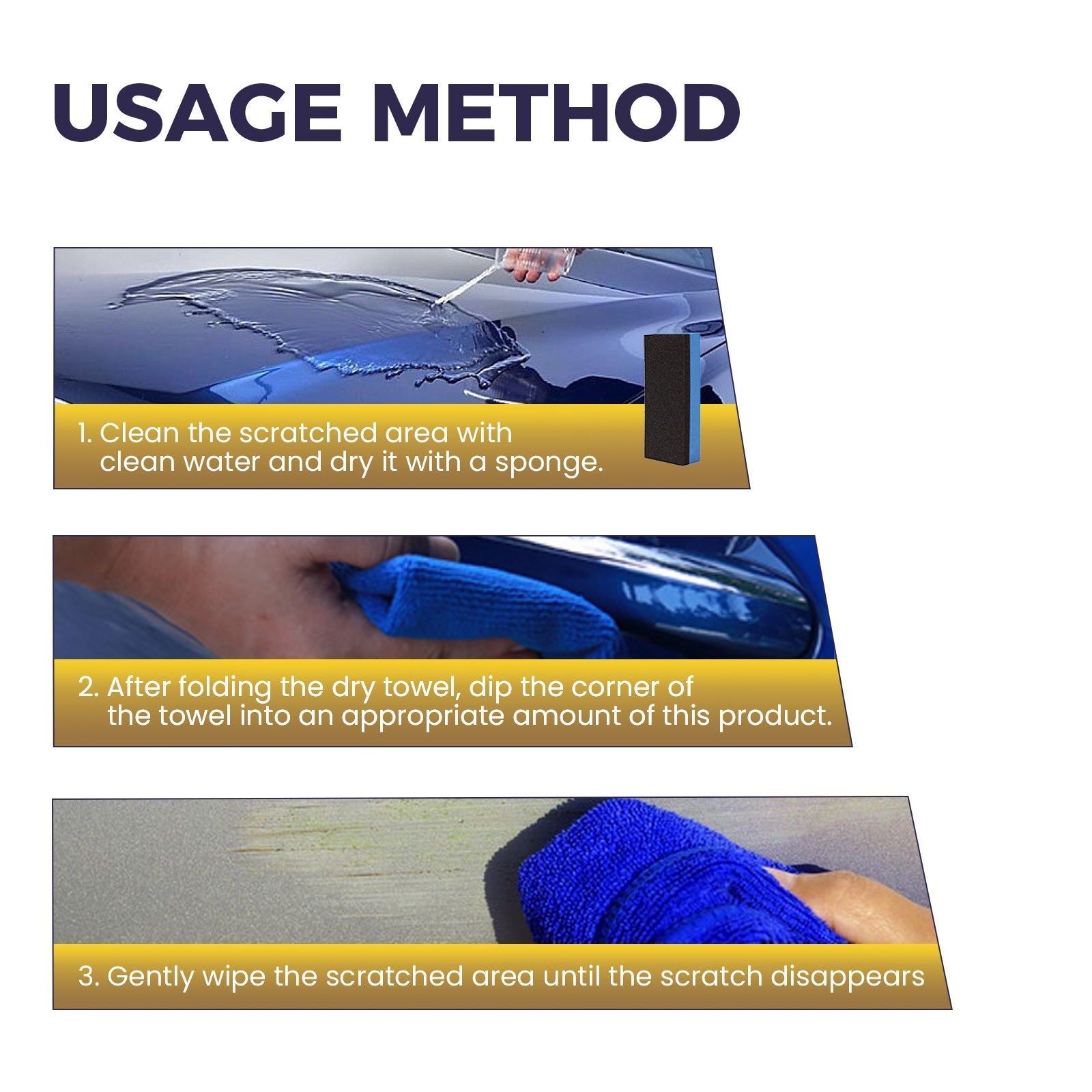 Car Scratch Repair Wax, Fast Scratch Removal, Car Paint Care, Easy Polishing, Automotive Scratch Fix ,1set