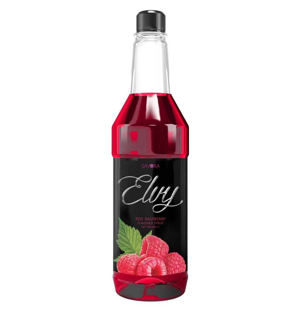 Elvy Red Raspberry Flavored Syrup 1 Litre