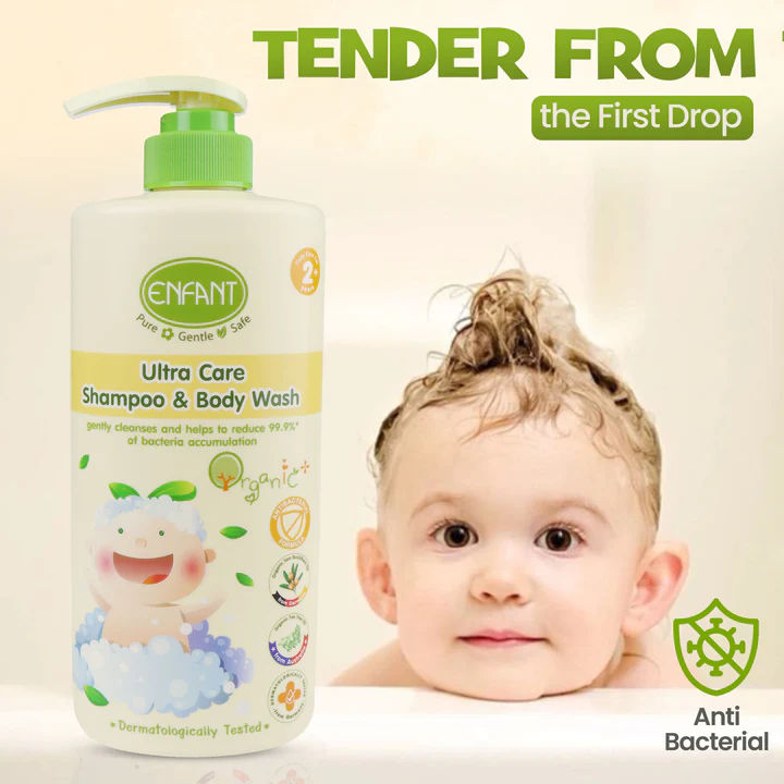 ENFANT - Ultra Care Organic Plus Shampoo & Body Wash 2Y+ 500ml