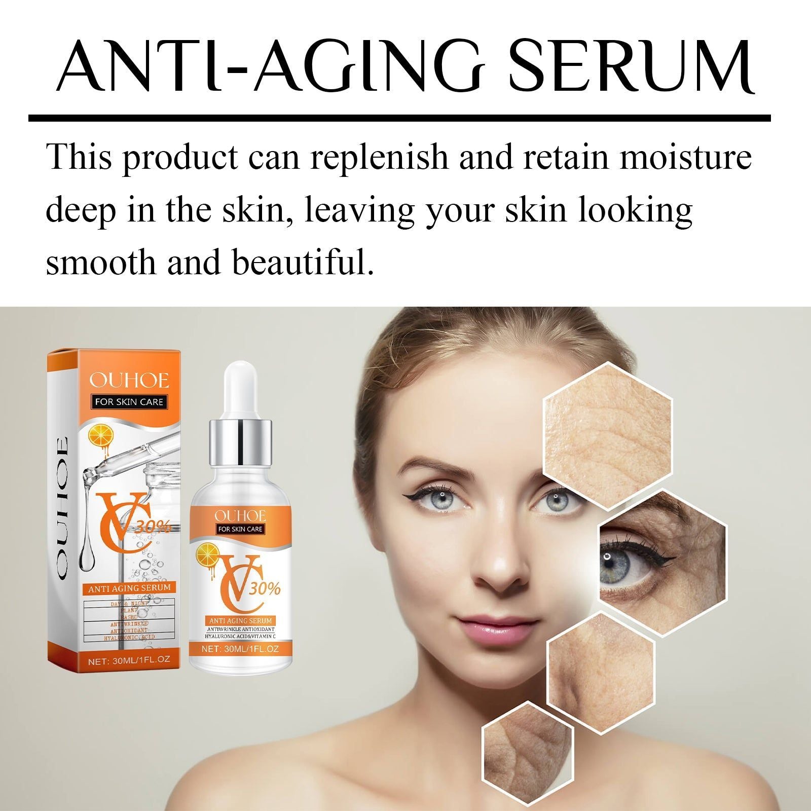 Anti-Aging Serum for Youthful Skin, Collagen Boost, Wrinkle Repair, Hydrating, Make Skin Younger ,30ml