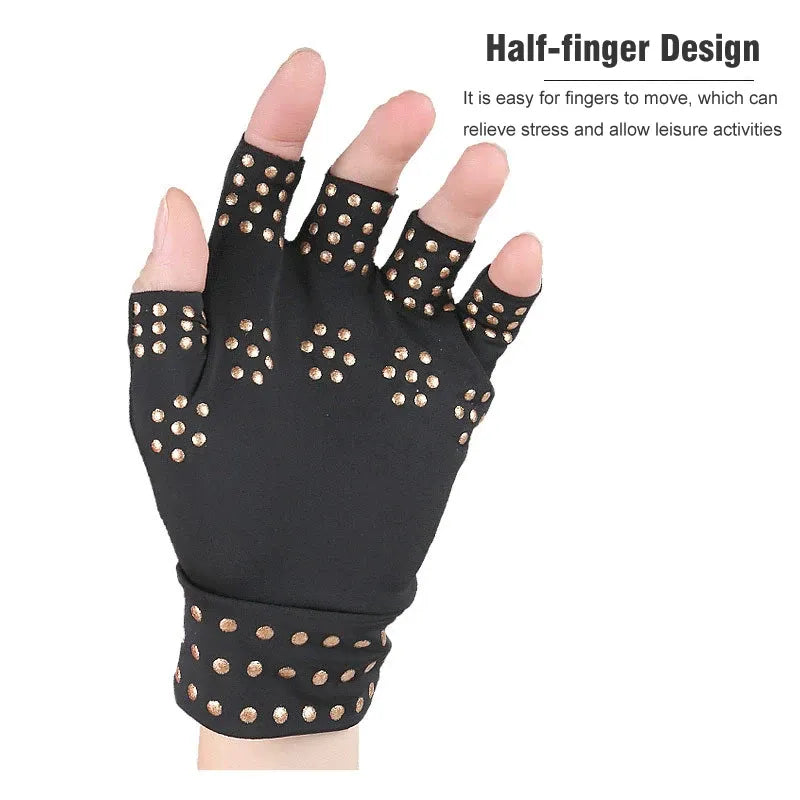 Fingerless Arthritis Compression Gloves Magnetic Therapy Gloves For Pain Relief