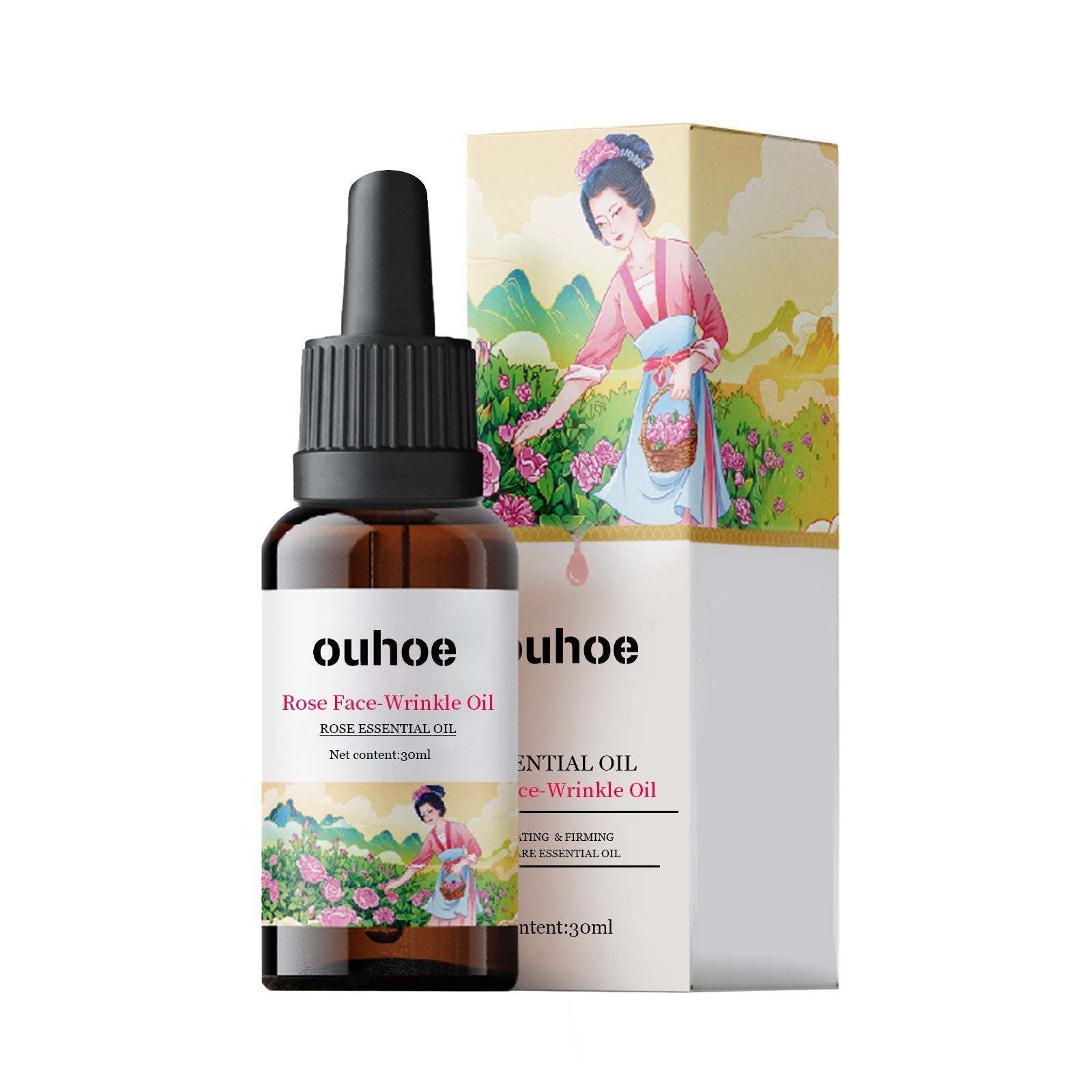Rose Anti-Wrinkle Essential Oil for Skin Repair, Fade Fine Lines, Brighten Eyes ,30ml