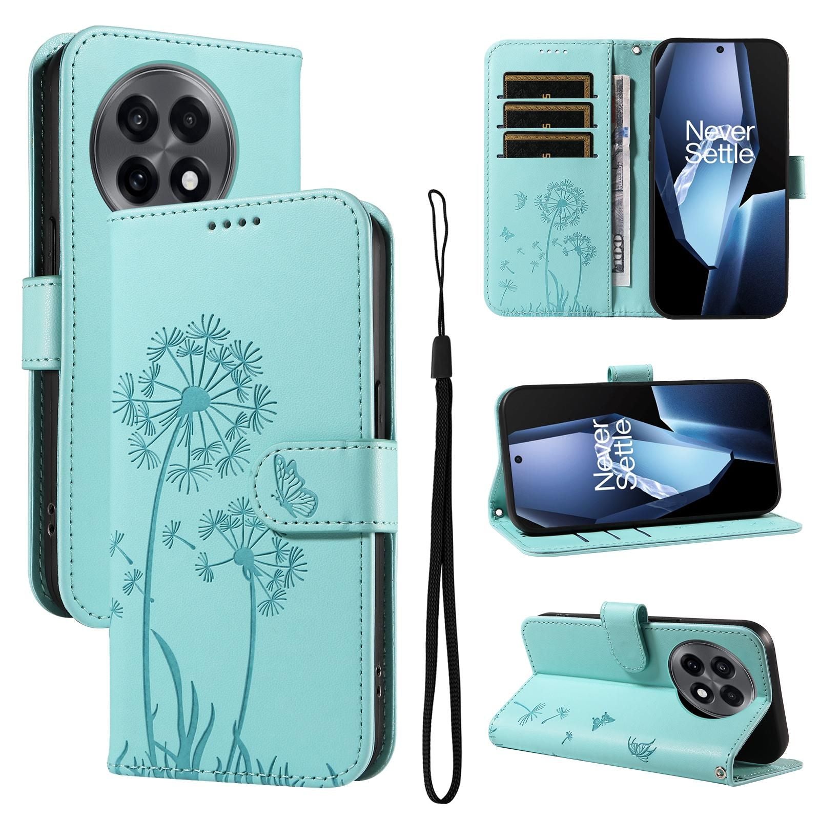 Dandelion Embossed Leather Case For OnePlus 13R 5G Global