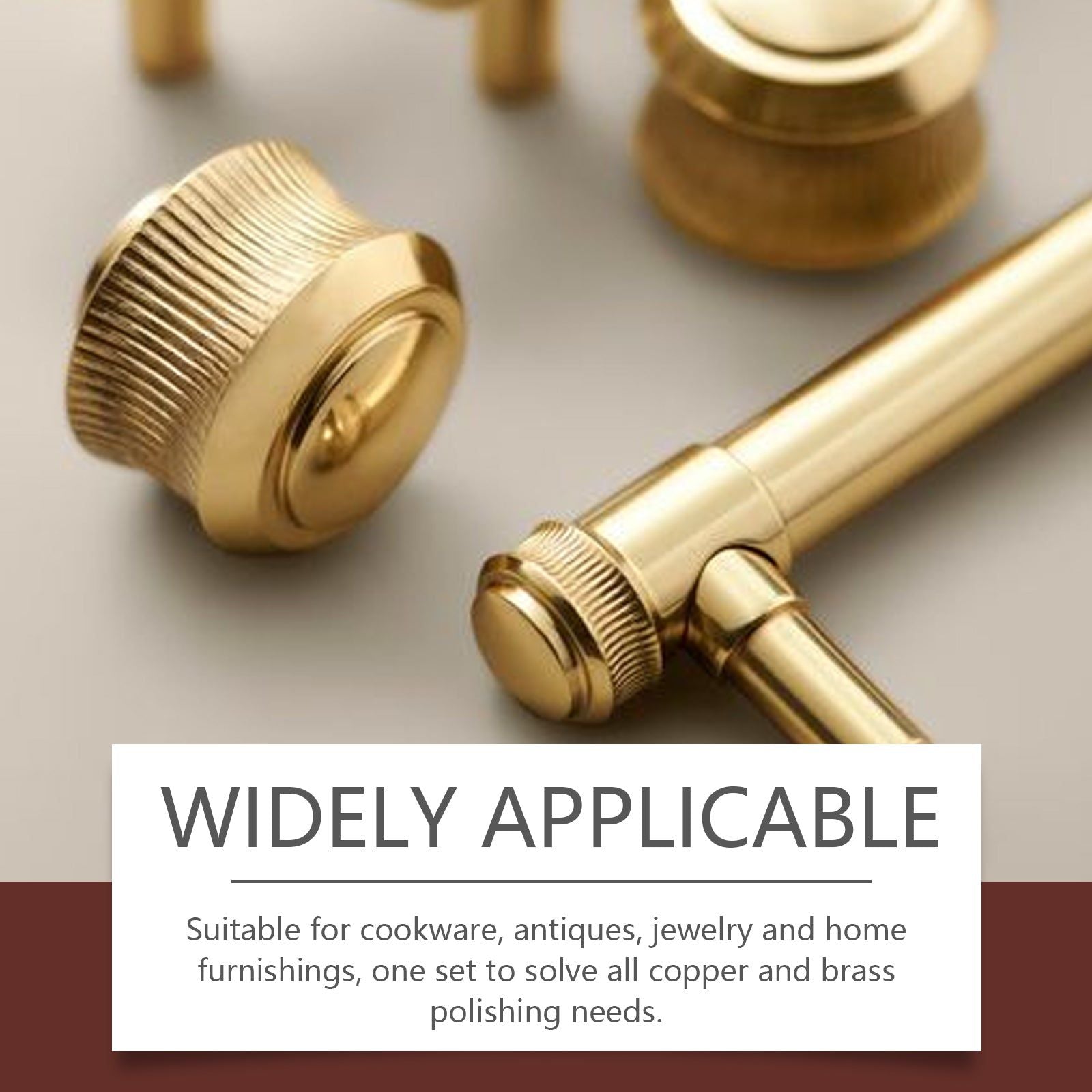 Brass Polish, Rust Remover, Metal Luster Restorer, Safe, Easy to Use, Shine Instantly ,1set